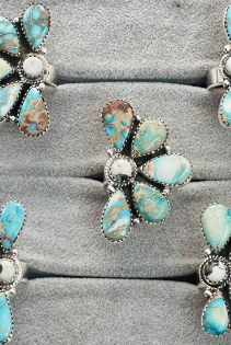 Half Cluster Blooming Ring-Ring Sizers-Krush Kandy, Women's Online Fashion Boutique Located in Phoenix, Arizona (Scottsdale Area)