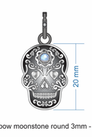 Sugar Skull Stone Pendant-Pendant Necklaces-Krush Kandy, Women's Online Fashion Boutique Located in Phoenix, Arizona (Scottsdale Area)