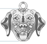 Sterling Sugar Skull Dog Pendant-Chain Necklaces-Krush Kandy, Women's Online Fashion Boutique Located in Phoenix, Arizona (Scottsdale Area)