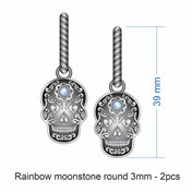 Sugar Skull Tie Down Earrings-Stud Earrings-Krush Kandy, Women's Online Fashion Boutique Located in Phoenix, Arizona (Scottsdale Area)