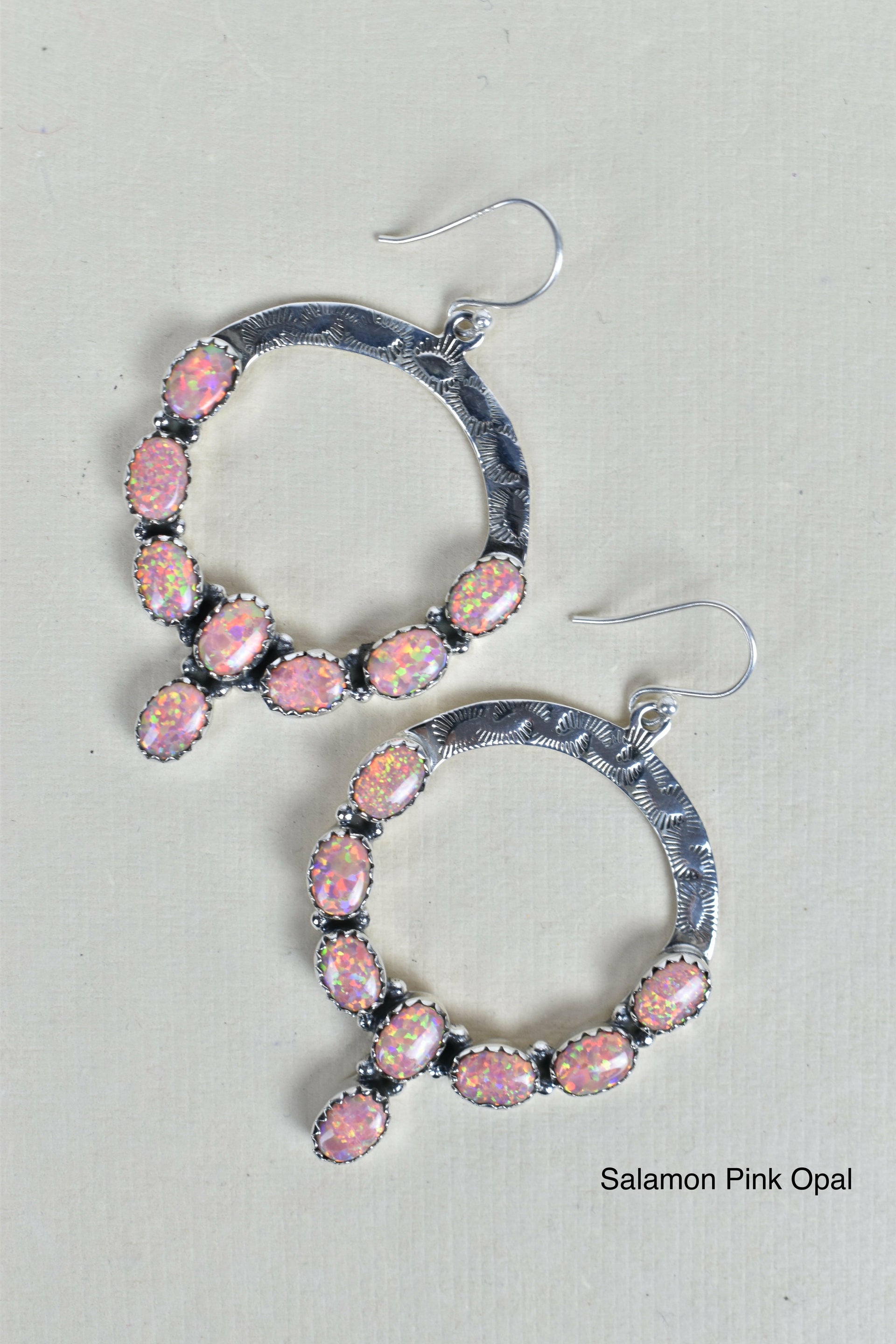 Hammered Hoop & Gemmed Loop Earring-Hoop Earrings-Krush Kandy, Women's Online Fashion Boutique Located in Phoenix, Arizona (Scottsdale Area)