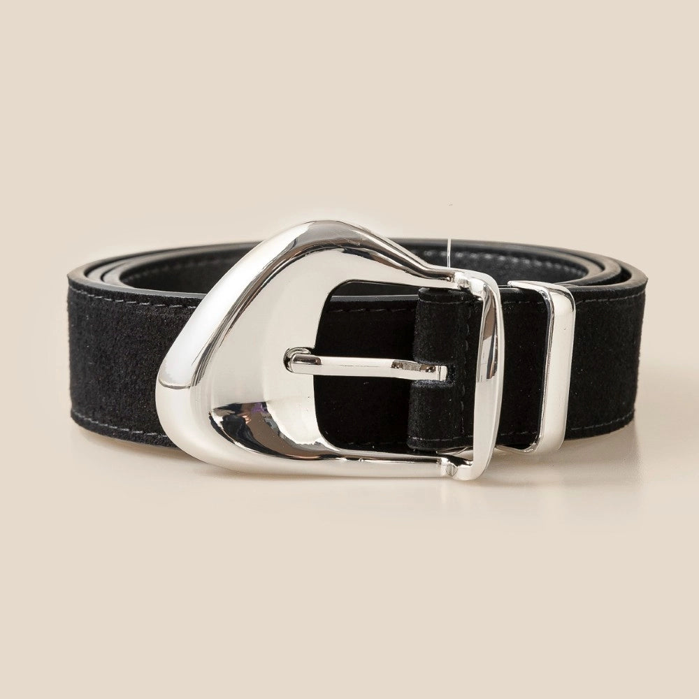 Ornate Buckle Soft Leather Belt | 3 Colors