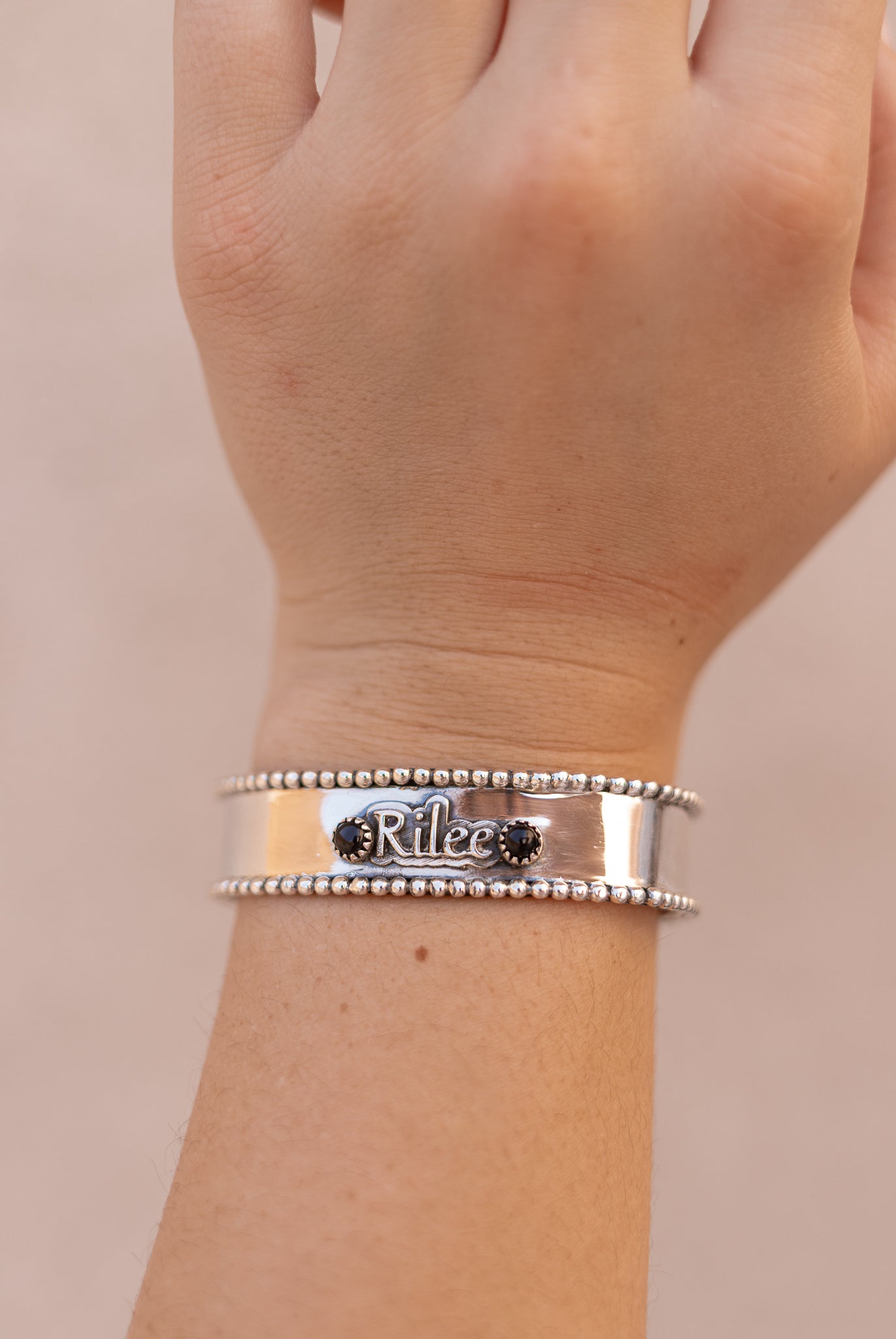 Name Blossom Stone Cuff | PREORDER-Cuffs-Krush Kandy, Women's Online Fashion Boutique Located in Phoenix, Arizona (Scottsdale Area)
