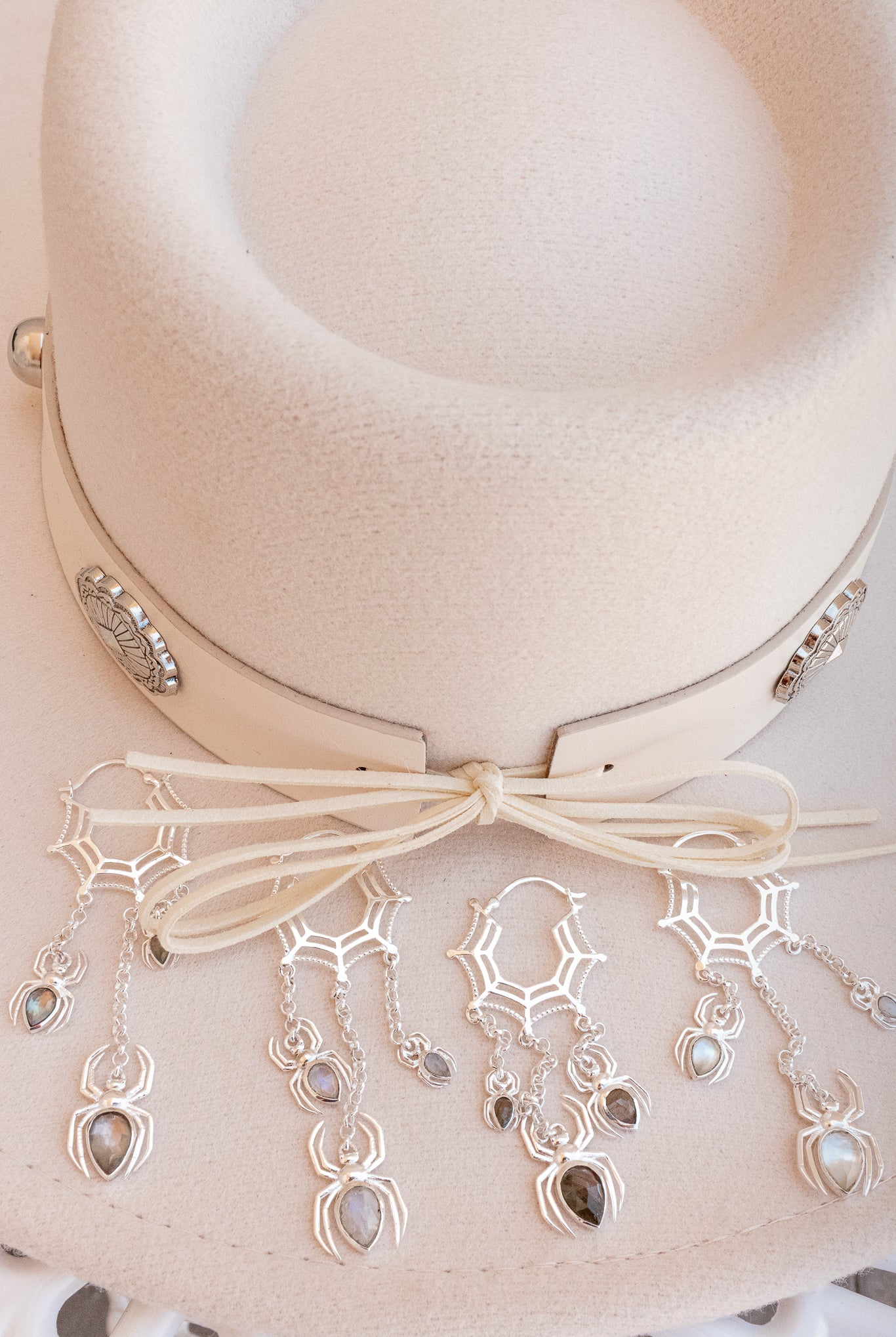 Ballooning Spider Chain Earrings-Hoop Earrings-Krush Kandy, Women's Online Fashion Boutique Located in Phoenix, Arizona (Scottsdale Area)