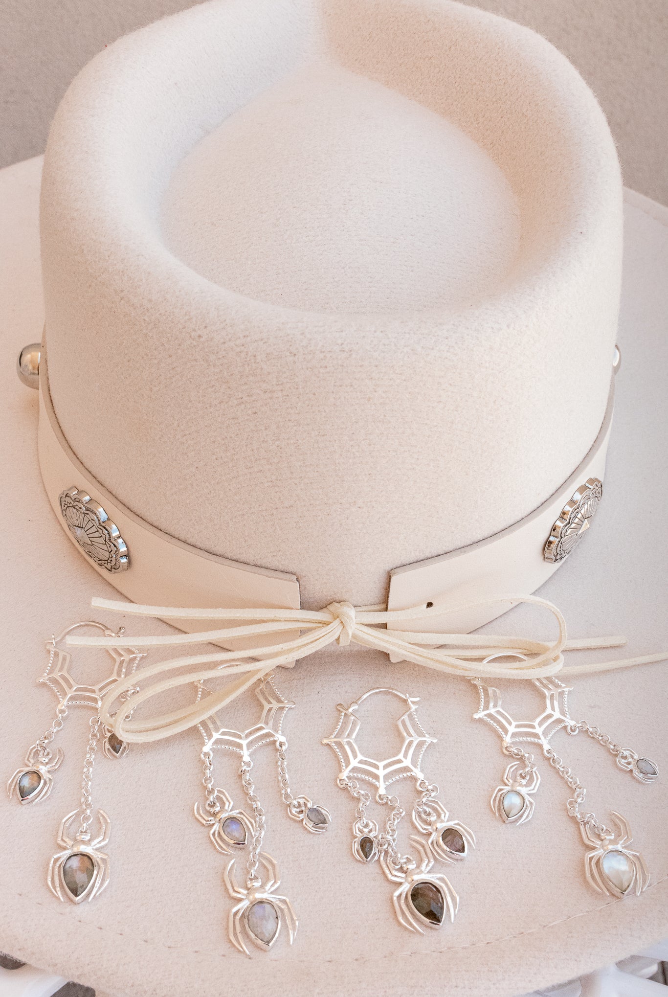 Ballooning Spider Chain Earrings-Hoop Earrings-Krush Kandy, Women's Online Fashion Boutique Located in Phoenix, Arizona (Scottsdale Area)