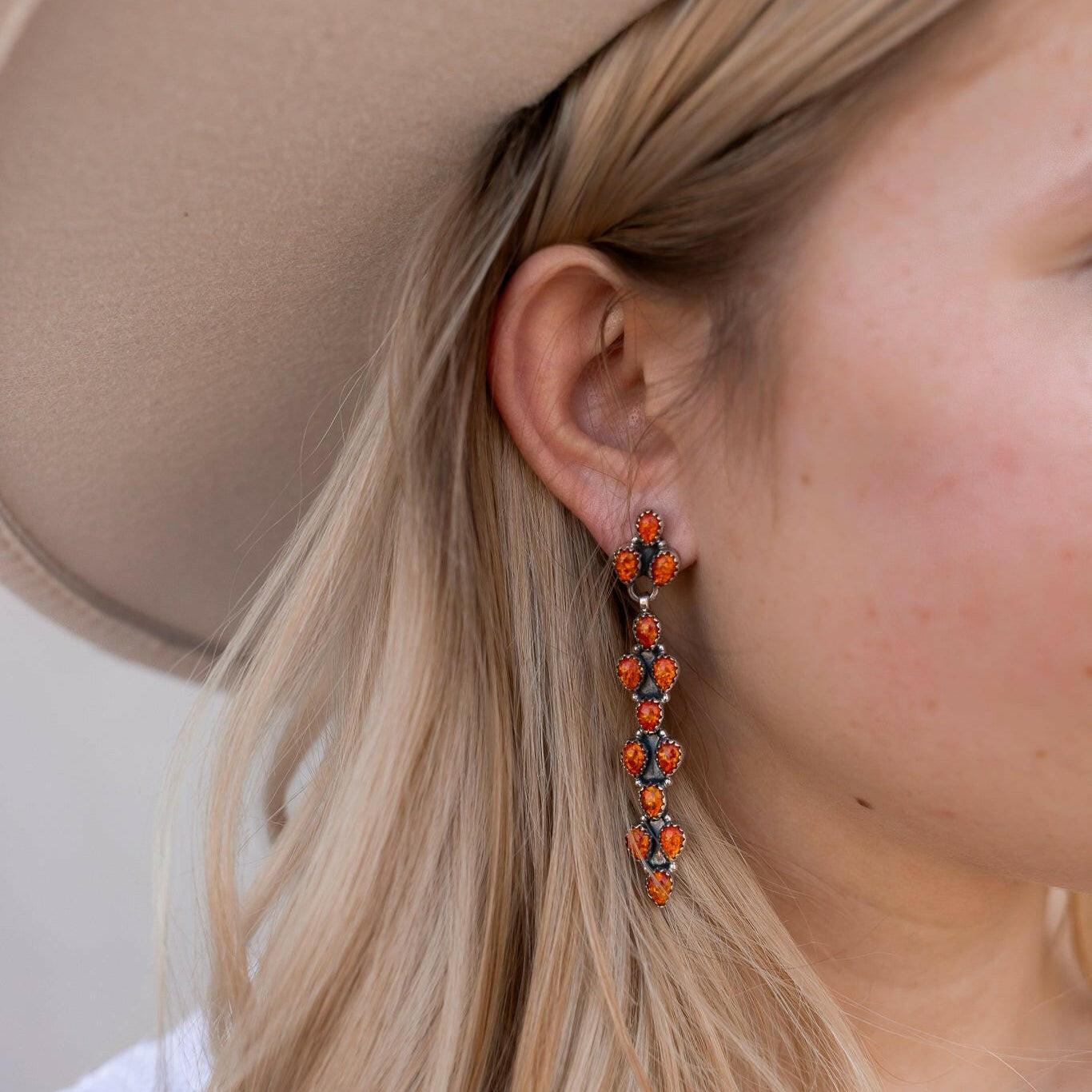 Long Blossom Bar Earrings-Drop Earrings-Krush Kandy, Women's Online Fashion Boutique Located in Phoenix, Arizona (Scottsdale Area)