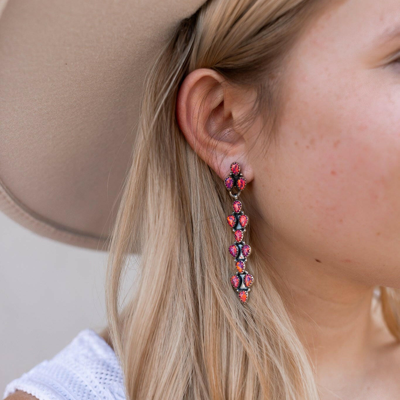 Long Blossom Bar Earrings-Drop Earrings-Krush Kandy, Women's Online Fashion Boutique Located in Phoenix, Arizona (Scottsdale Area)