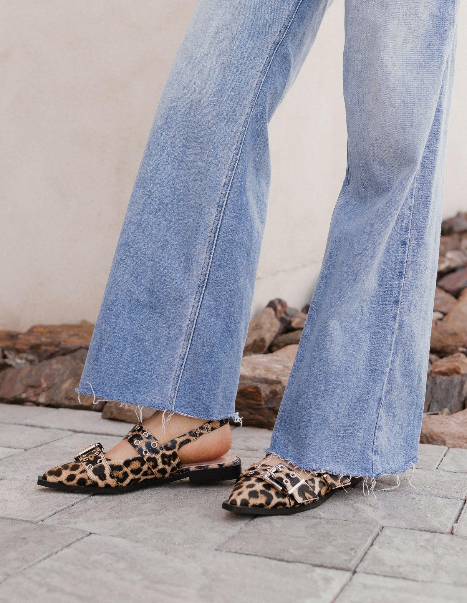 Addison Double Buckle Leopard Flats-Shoes-Krush Kandy, Women's Online Fashion Boutique Located in Phoenix, Arizona (Scottsdale Area)