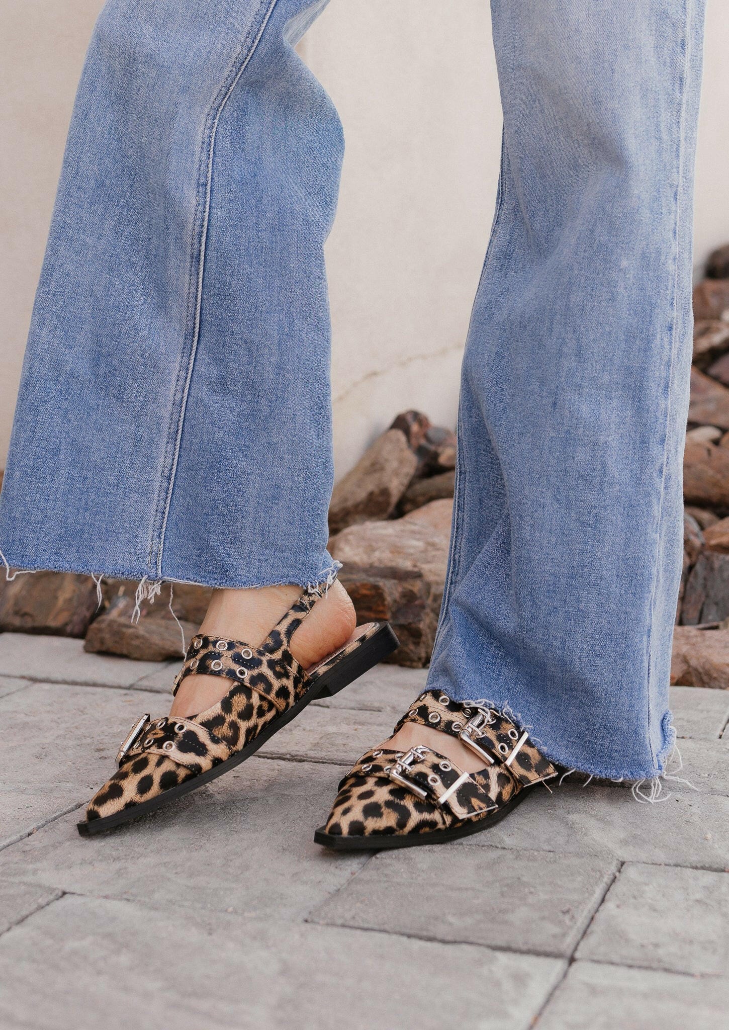 Addison Double Buckle Leopard Flats-Shoes-Krush Kandy, Women's Online Fashion Boutique Located in Phoenix, Arizona (Scottsdale Area)