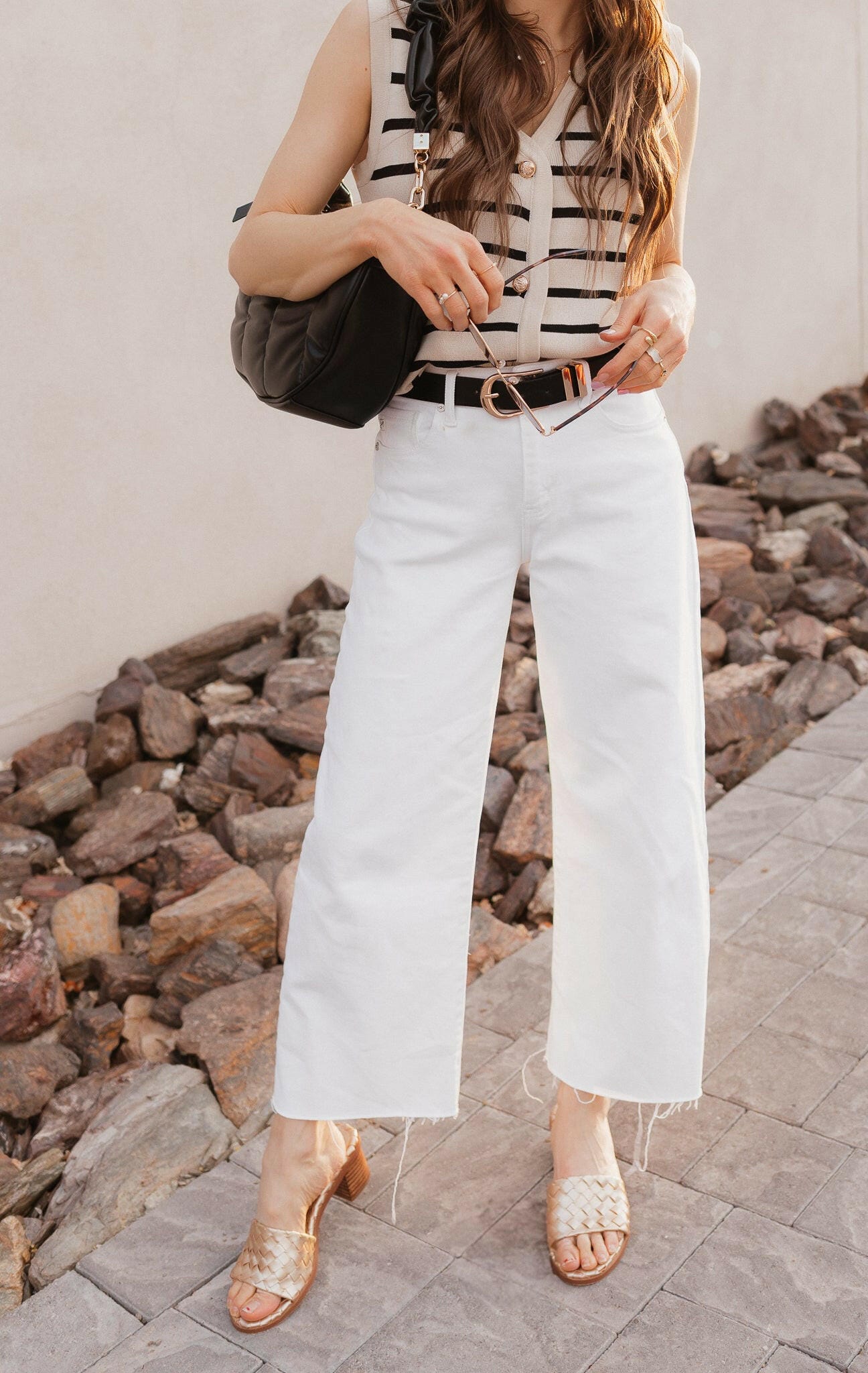 Elevated Stripe Button Down Tank Top-Tanks-Krush Kandy, Women's Online Fashion Boutique Located in Phoenix, Arizona (Scottsdale Area)