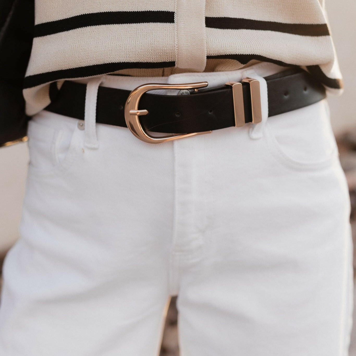 Elongated U Buckle Double Loop Belt-Belts-Krush Kandy, Women's Online Fashion Boutique Located in Phoenix, Arizona (Scottsdale Area)