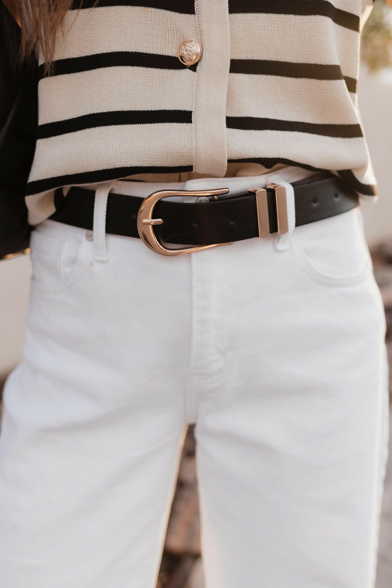 Elongated U Buckle Double Loop Belt-Belts-Krush Kandy, Women's Online Fashion Boutique Located in Phoenix, Arizona (Scottsdale Area)