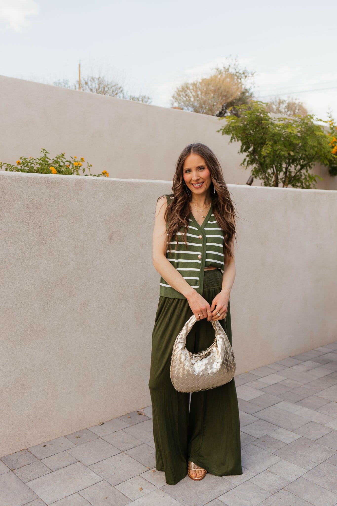 Elevated Stripe Button Down Tank Top-Tanks-Krush Kandy, Women's Online Fashion Boutique Located in Phoenix, Arizona (Scottsdale Area)