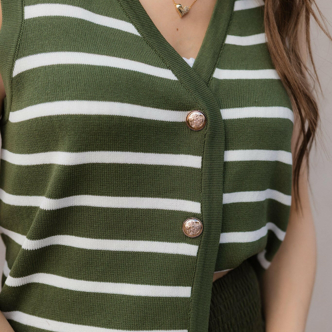 Elevated Stripe Button Down Tank Top-Tanks-Krush Kandy, Women's Online Fashion Boutique Located in Phoenix, Arizona (Scottsdale Area)