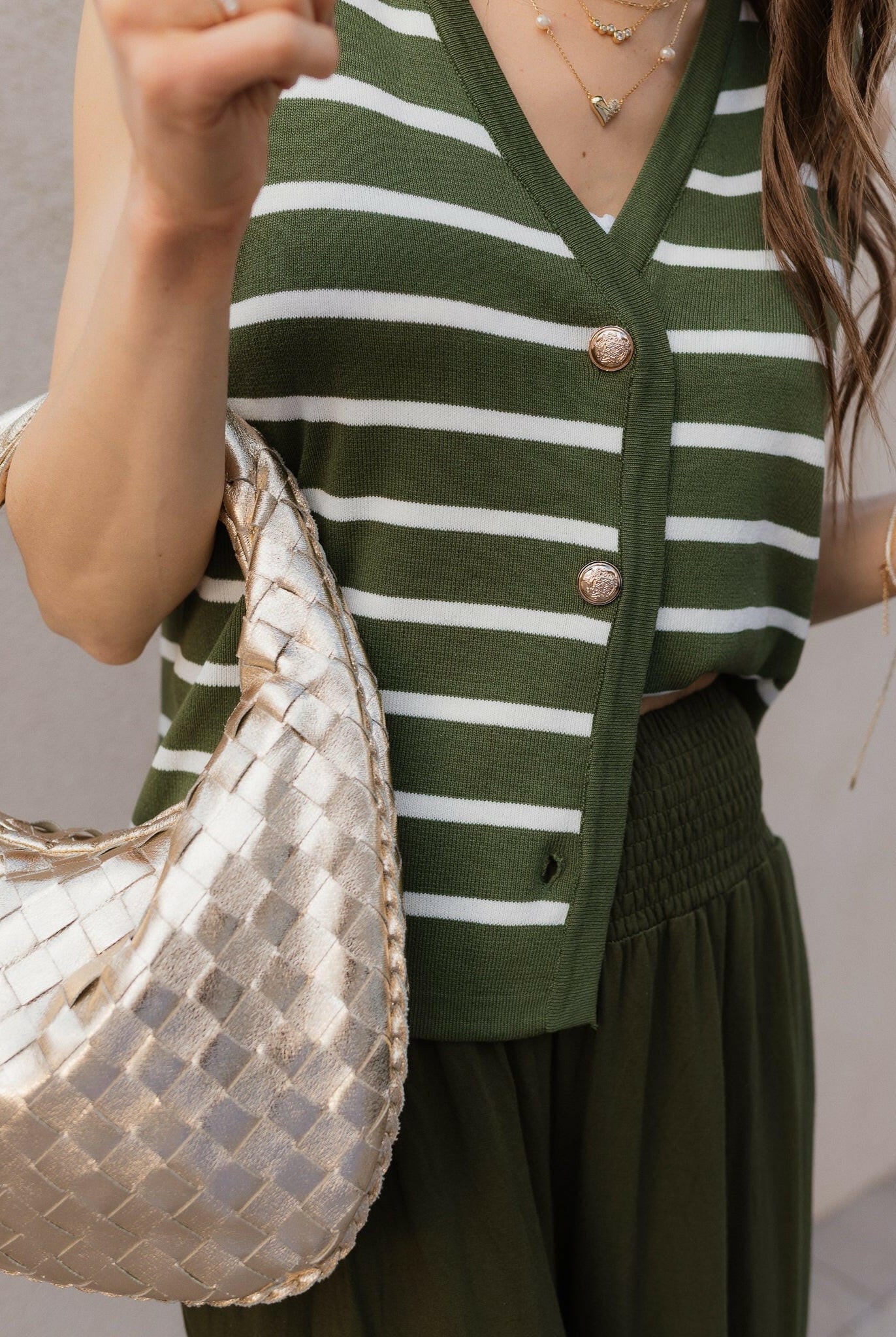 Elevated Stripe Button Down Tank Top-Tanks-Krush Kandy, Women's Online Fashion Boutique Located in Phoenix, Arizona (Scottsdale Area)