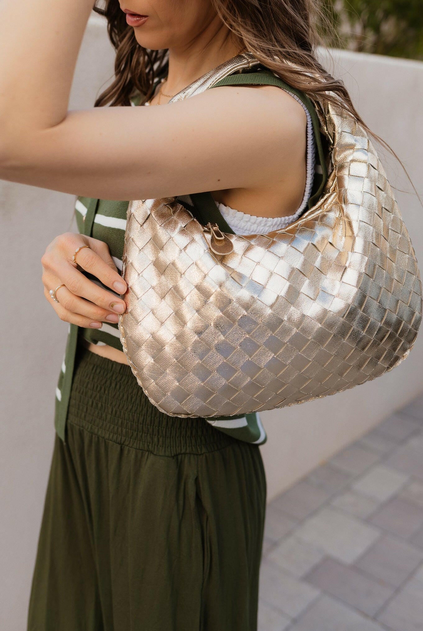 Wendy Woven Shoulder Bag-handbags-Krush Kandy, Women's Online Fashion Boutique Located in Phoenix, Arizona (Scottsdale Area)