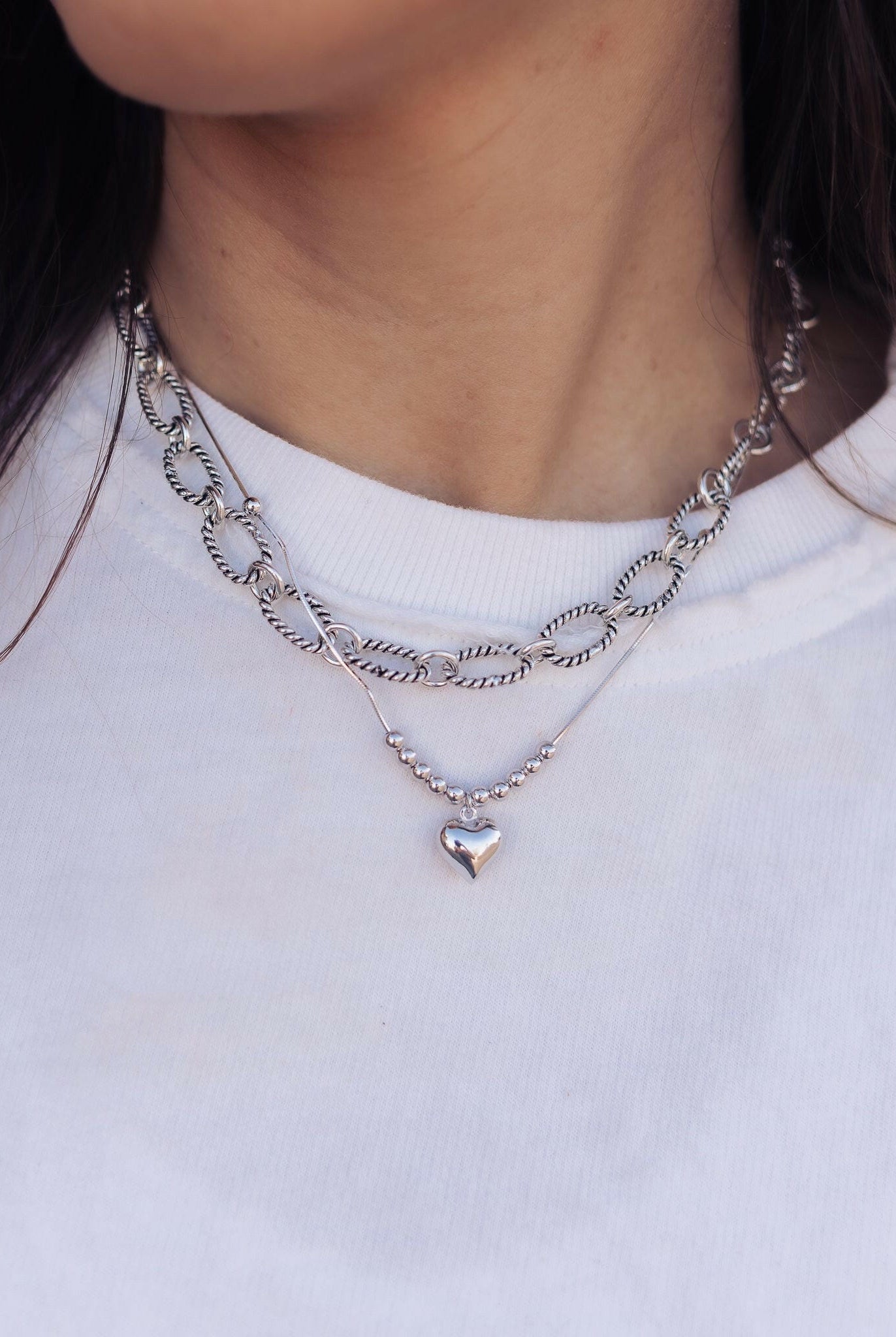 Minimalist Heart Necklace-Necklaces-Krush Kandy, Women's Online Fashion Boutique Located in Phoenix, Arizona (Scottsdale Area)