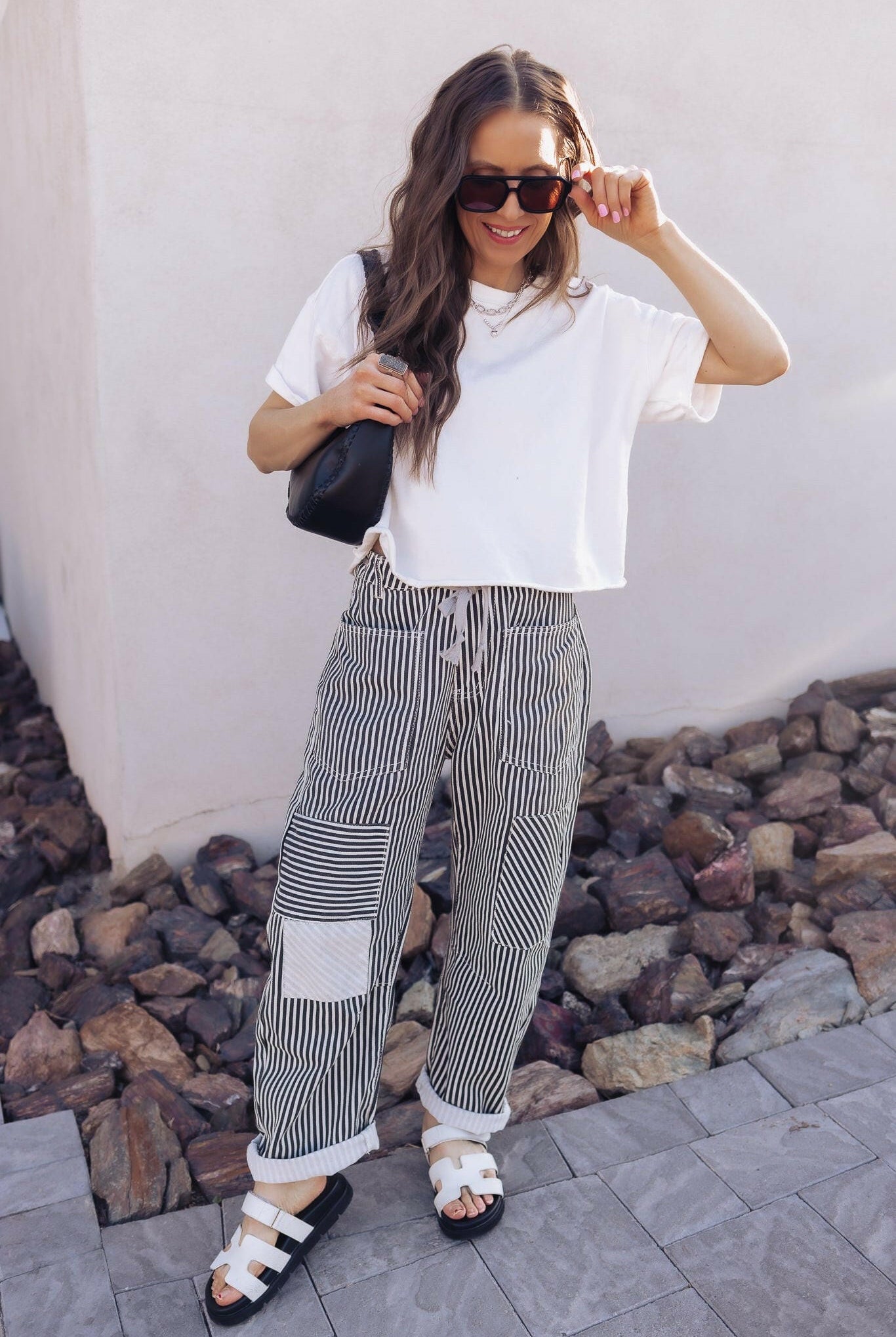 Aria Whipstitch Crescent Shoulder Bag-handbags-Krush Kandy, Women's Online Fashion Boutique Located in Phoenix, Arizona (Scottsdale Area)