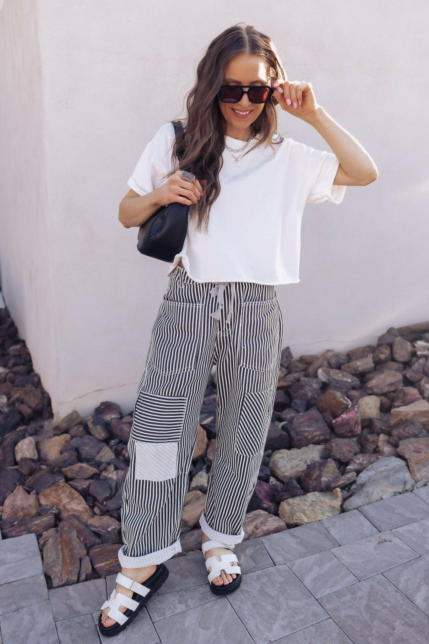 Aria Whipstitch Crescent Shoulder Bag-handbags-Krush Kandy, Women's Online Fashion Boutique Located in Phoenix, Arizona (Scottsdale Area)