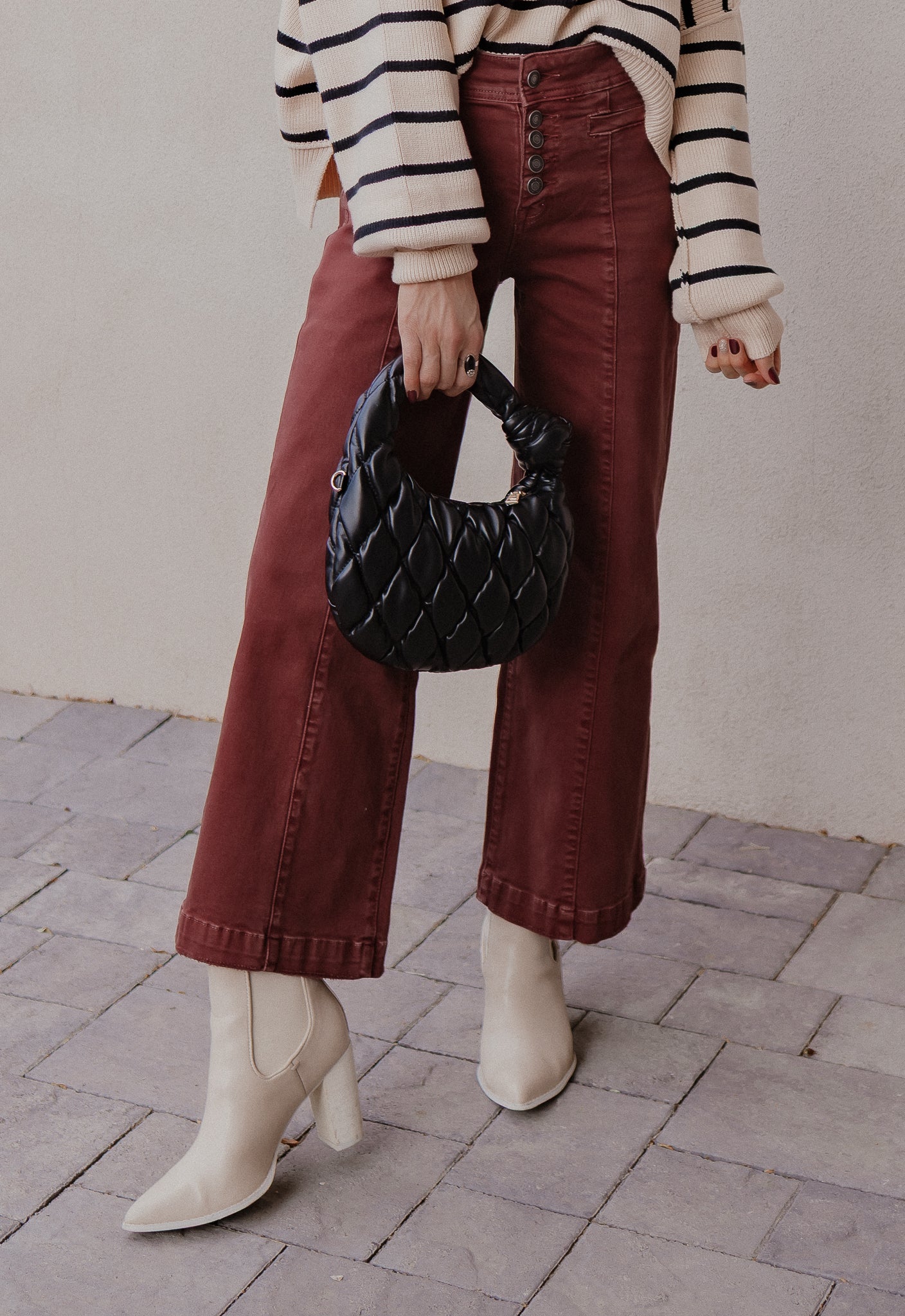 MICA Burnt Brick Red Wide Leg Denim Jeans-Jeans-Krush Kandy, Women's Online Fashion Boutique Located in Phoenix, Arizona (Scottsdale Area)