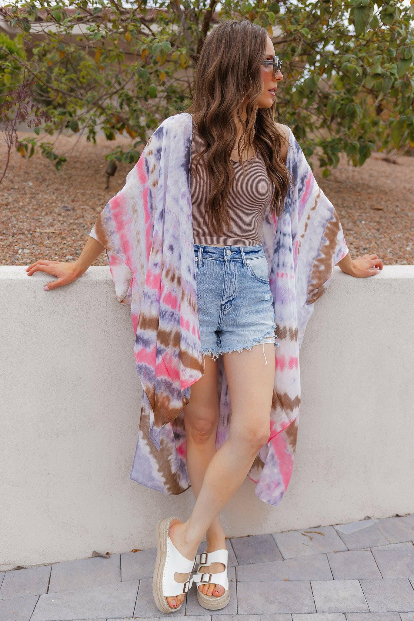 NIKI BIKI Vintage Lettuce Edge Crop Top-Tanks-Krush Kandy, Women's Online Fashion Boutique Located in Phoenix, Arizona (Scottsdale Area)