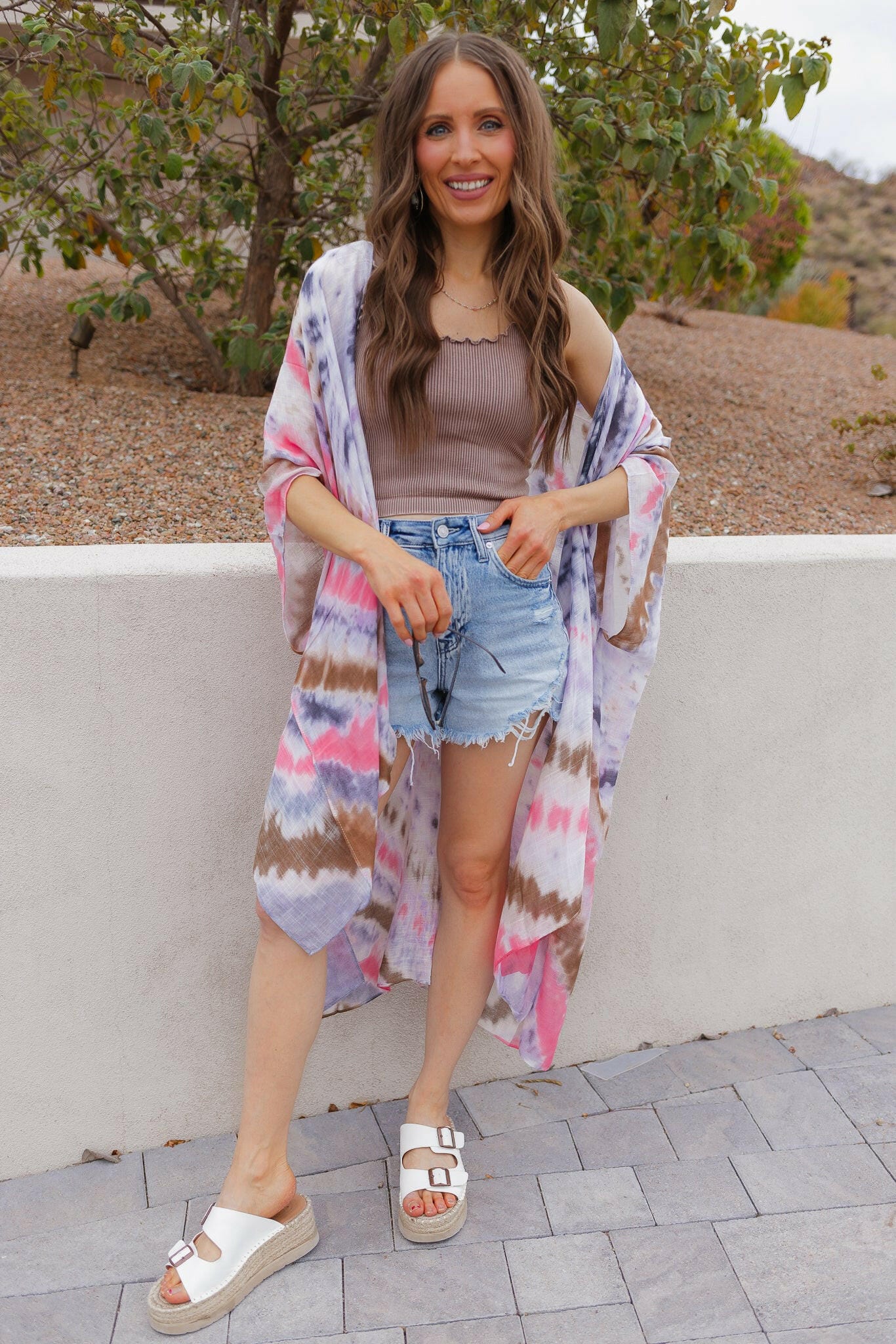 NIKI BIKI Vintage Lettuce Edge Crop Top-Tanks-Krush Kandy, Women's Online Fashion Boutique Located in Phoenix, Arizona (Scottsdale Area)