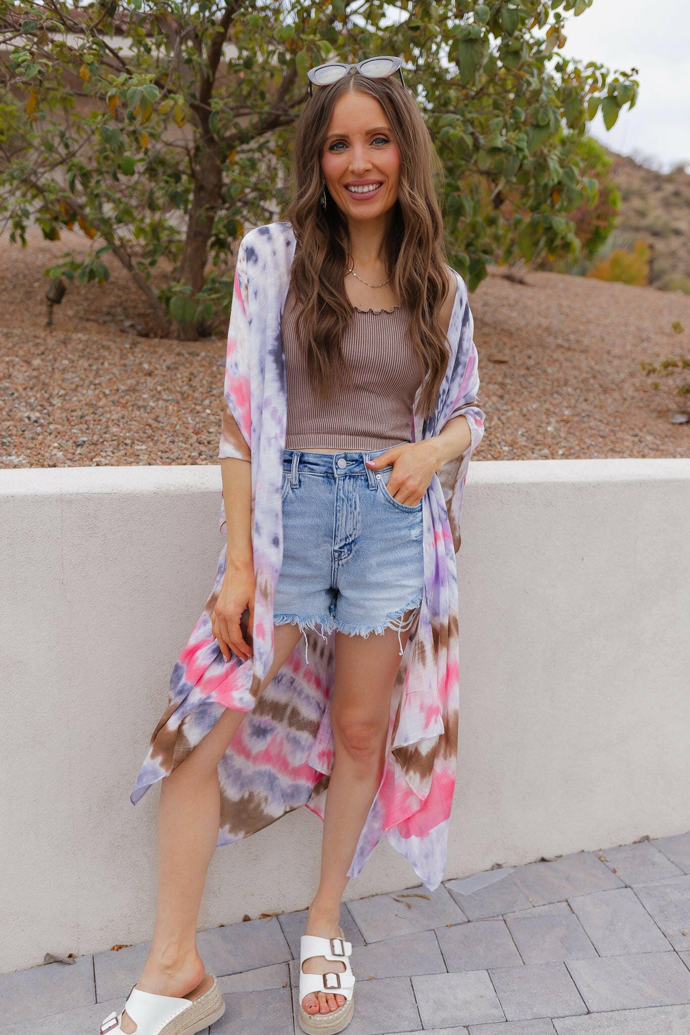 NIKI BIKI Vintage Lettuce Edge Crop Top-Tanks-Krush Kandy, Women's Online Fashion Boutique Located in Phoenix, Arizona (Scottsdale Area)