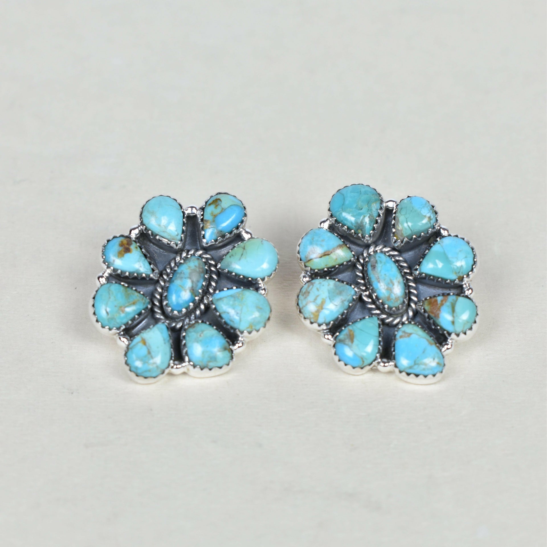 Stone Blossom Sterling Silver Earrings-Stud Earrings-Krush Kandy, Women's Online Fashion Boutique Located in Phoenix, Arizona (Scottsdale Area)