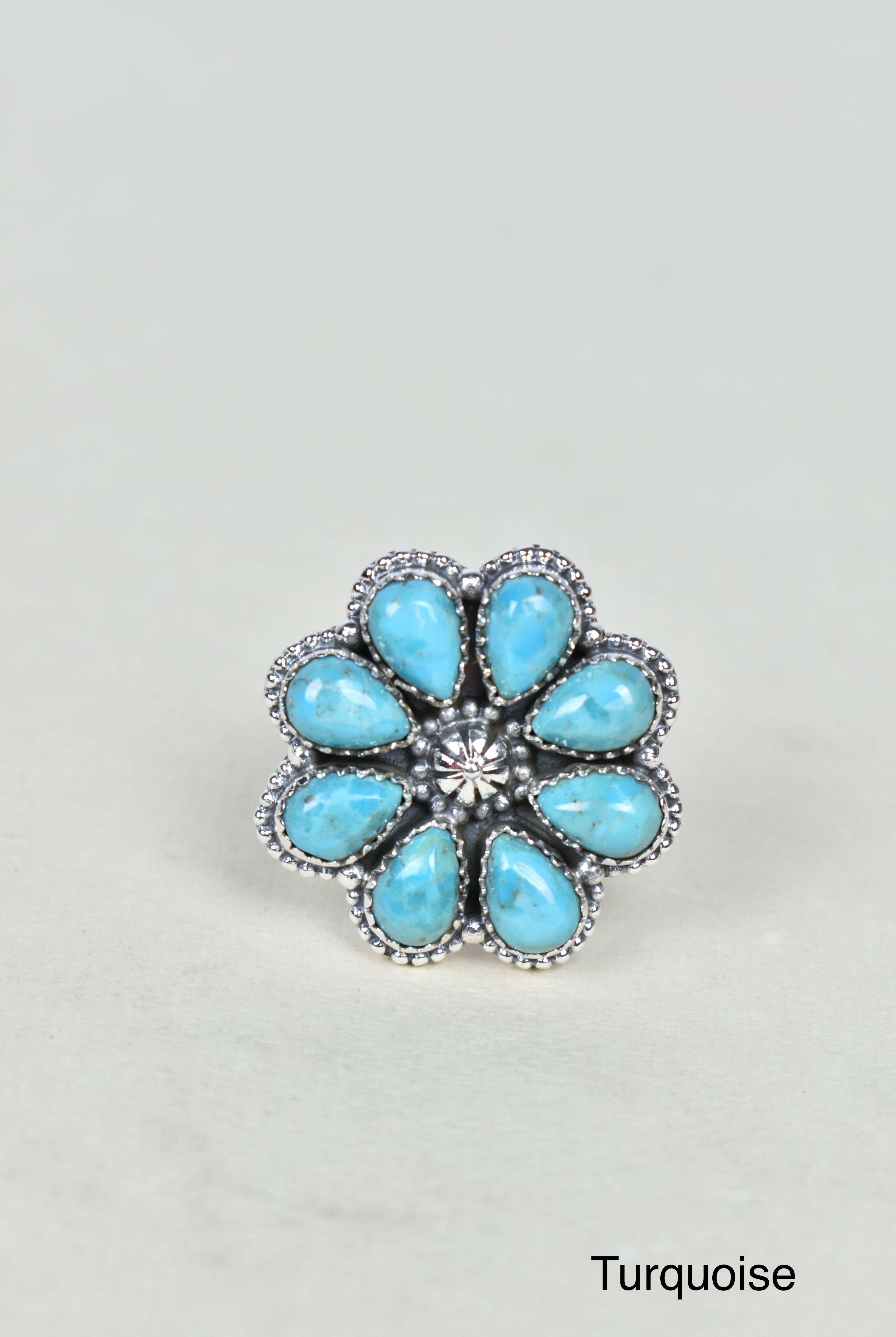 A Daisy A Day Keeps The Blues Away Ring-Cluster Rings-Krush Kandy, Women's Online Fashion Boutique Located in Phoenix, Arizona (Scottsdale Area)