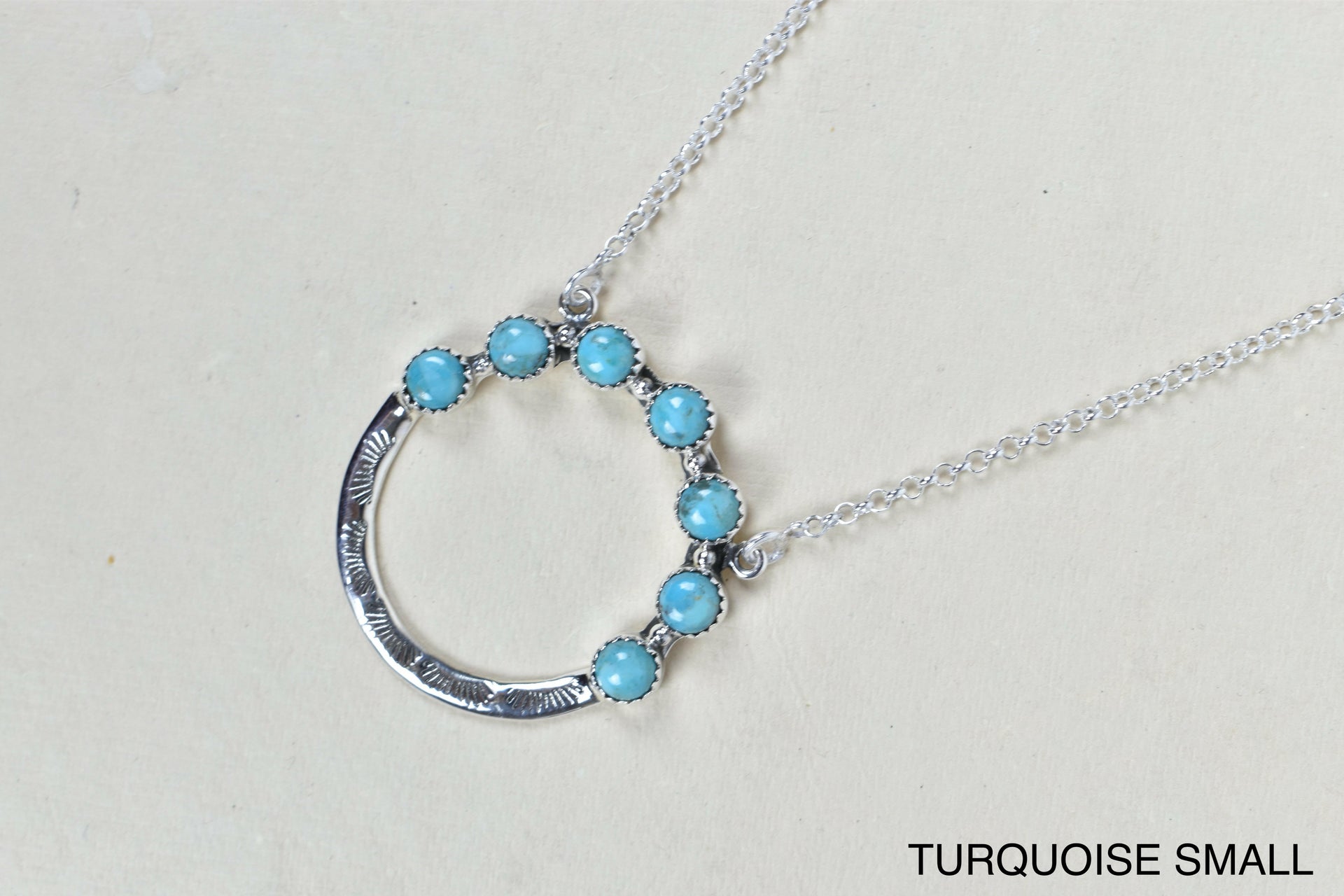 Luna's Crescent Gemstone Necklace-Pendant Necklaces-Krush Kandy, Women's Online Fashion Boutique Located in Phoenix, Arizona (Scottsdale Area)