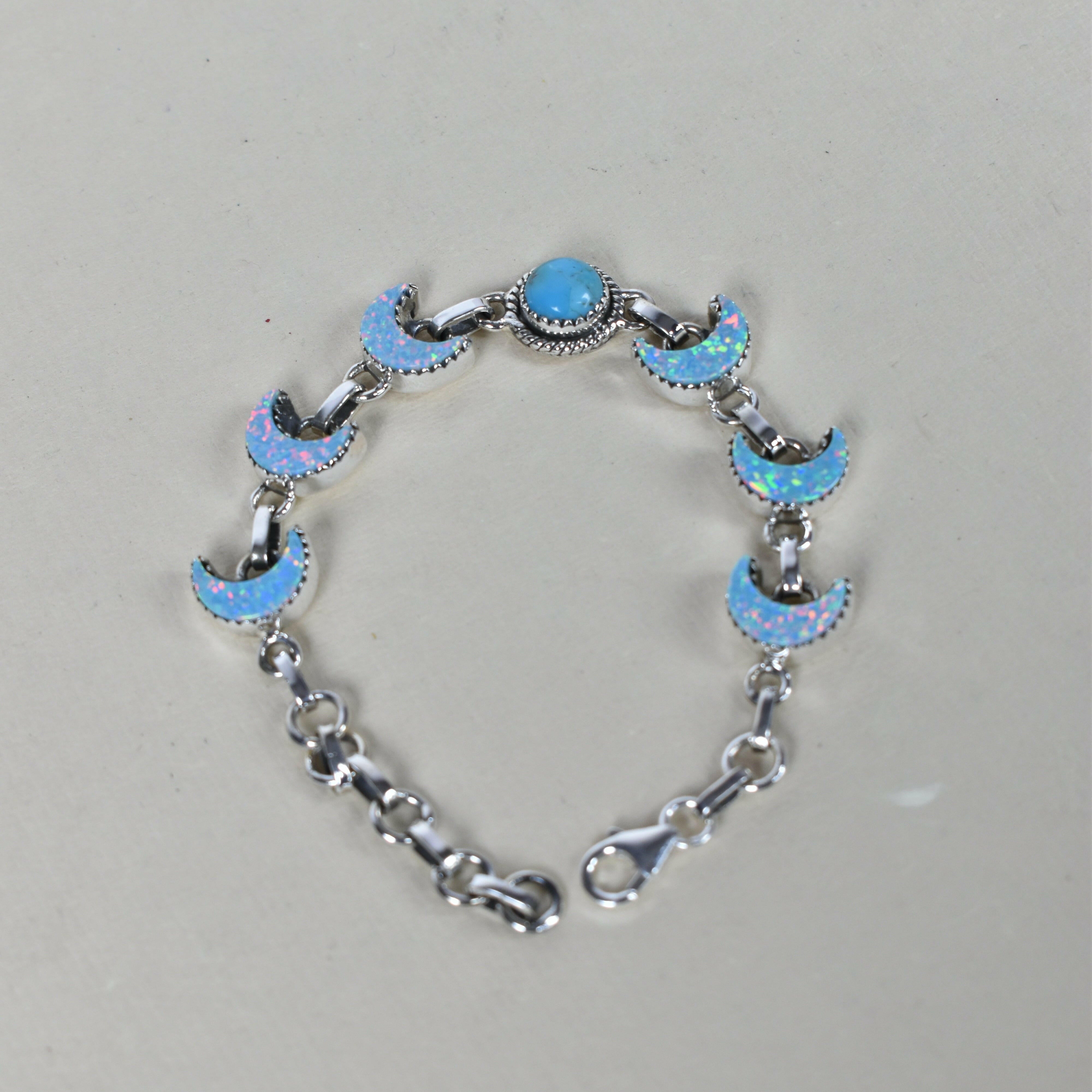 Lunar Crescent Charm Bracelet-Chain Bracelets-Krush Kandy, Women's Online Fashion Boutique Located in Phoenix, Arizona (Scottsdale Area)