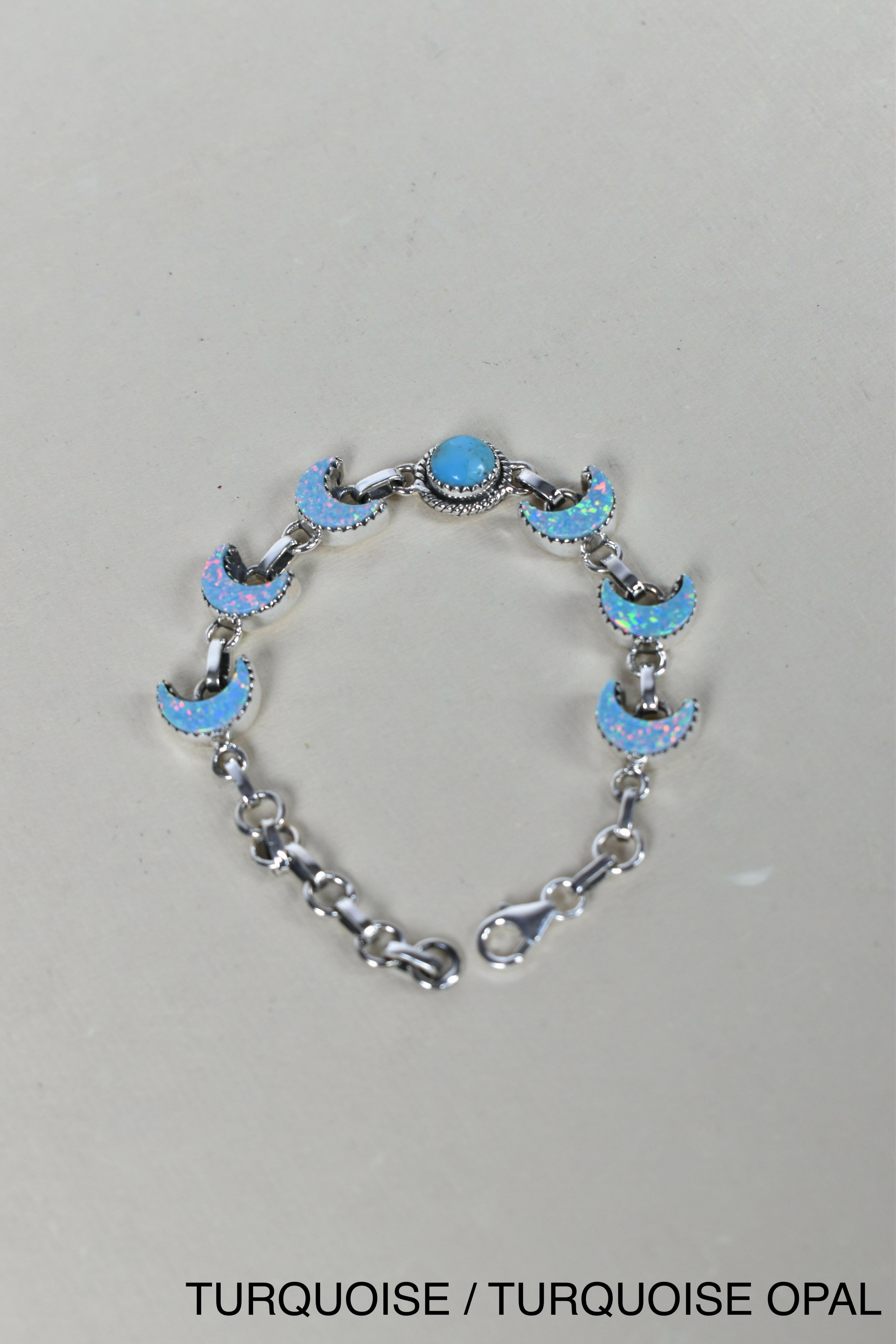 Lunar Crescent Charm Bracelet-Chain Bracelets-Krush Kandy, Women's Online Fashion Boutique Located in Phoenix, Arizona (Scottsdale Area)