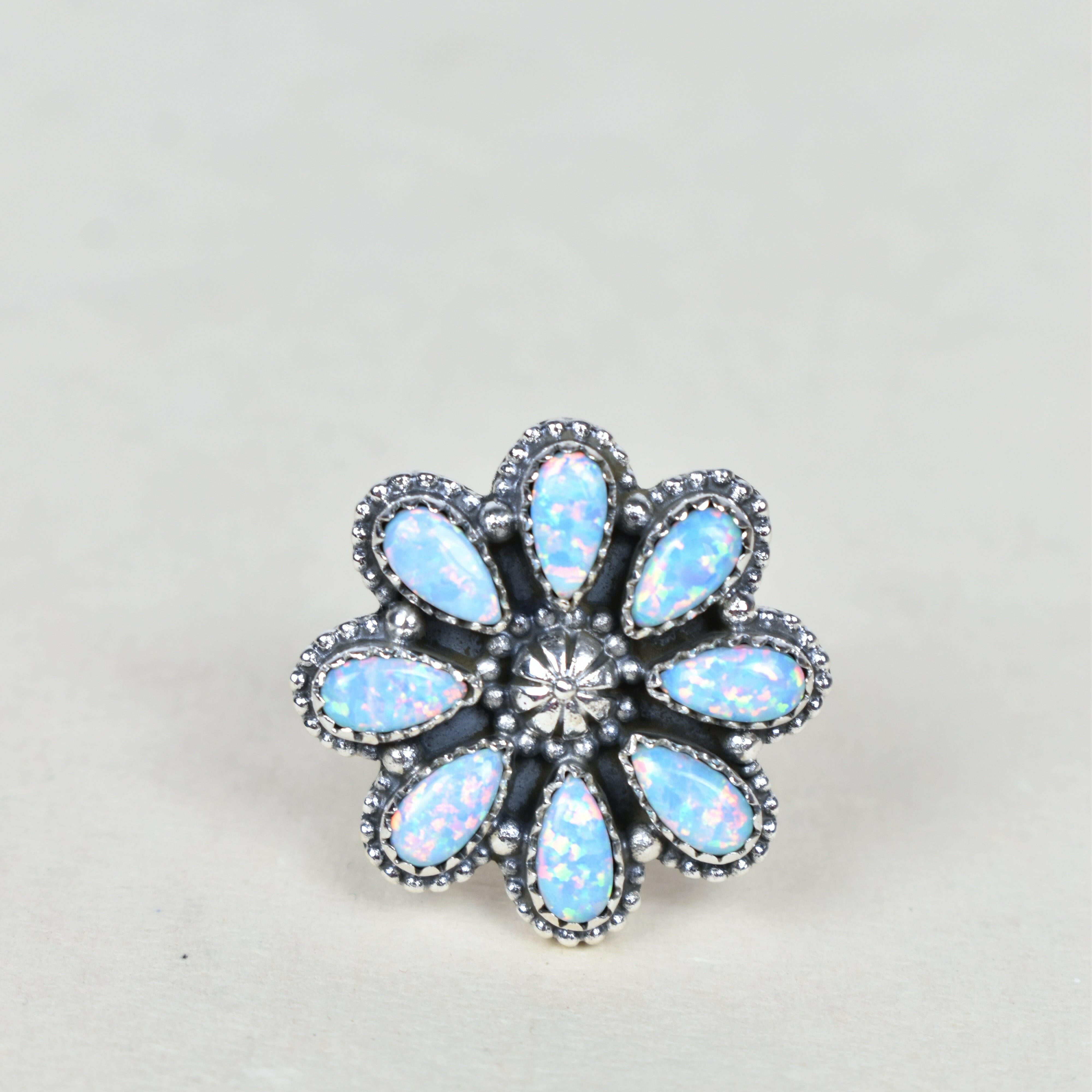 A Daisy A Day Keeps The Blues Away Ring-Cluster Rings-Krush Kandy, Women's Online Fashion Boutique Located in Phoenix, Arizona (Scottsdale Area)