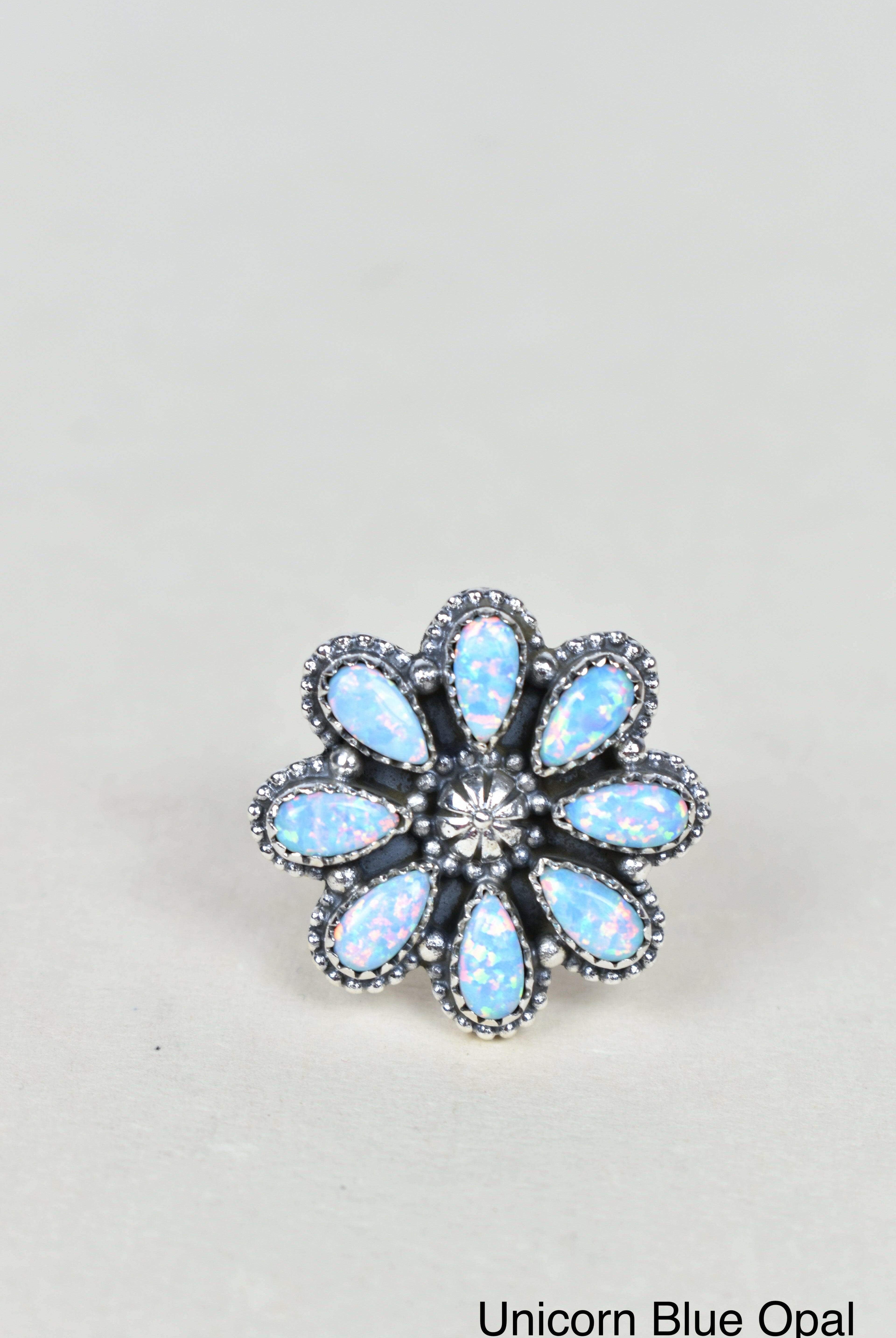 A Daisy A Day Keeps The Blues Away Ring-Cluster Rings-Krush Kandy, Women's Online Fashion Boutique Located in Phoenix, Arizona (Scottsdale Area)