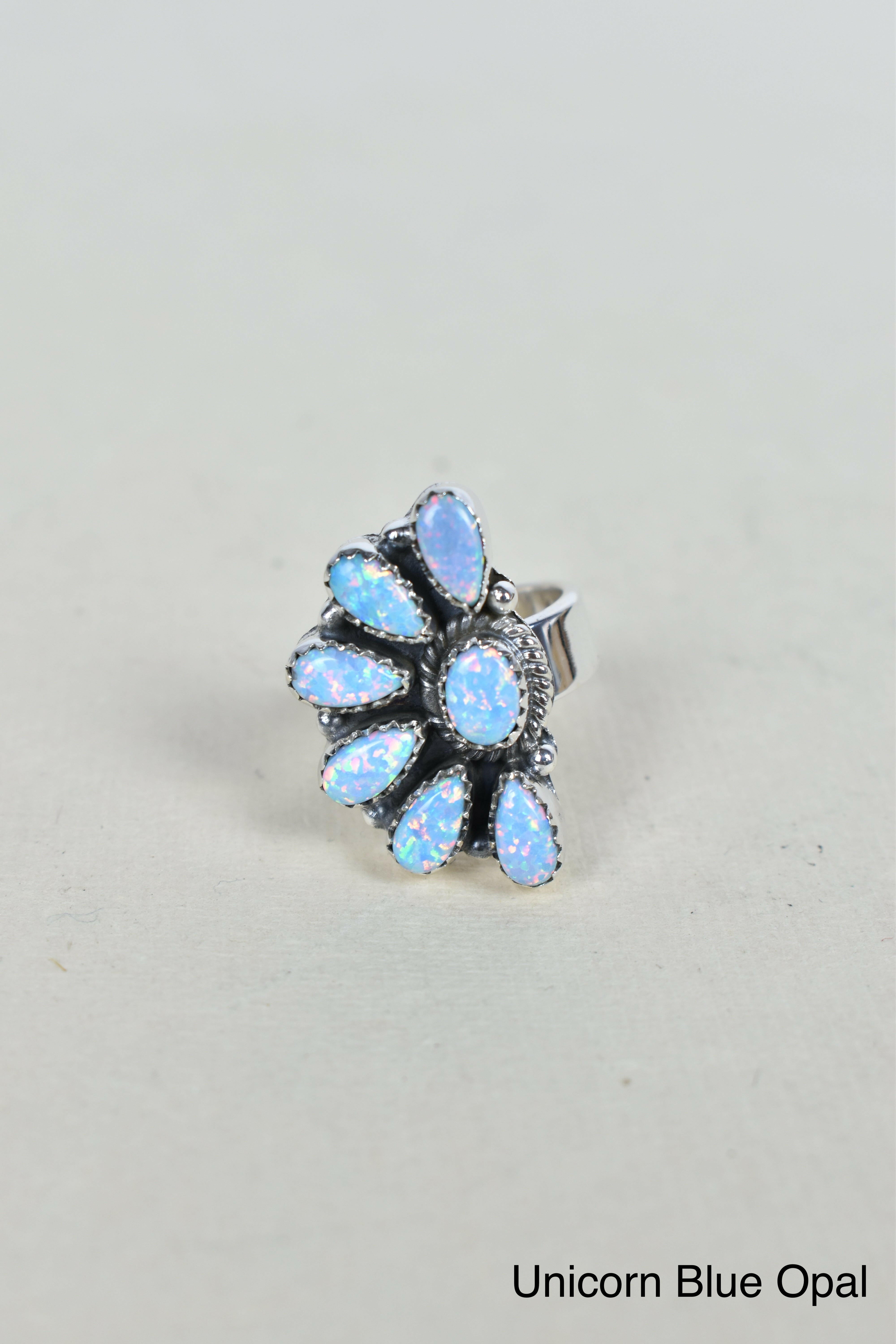 Lazy Daisy Sterling Jeweled Half Ring-Cluster Rings-Krush Kandy, Women's Online Fashion Boutique Located in Phoenix, Arizona (Scottsdale Area)