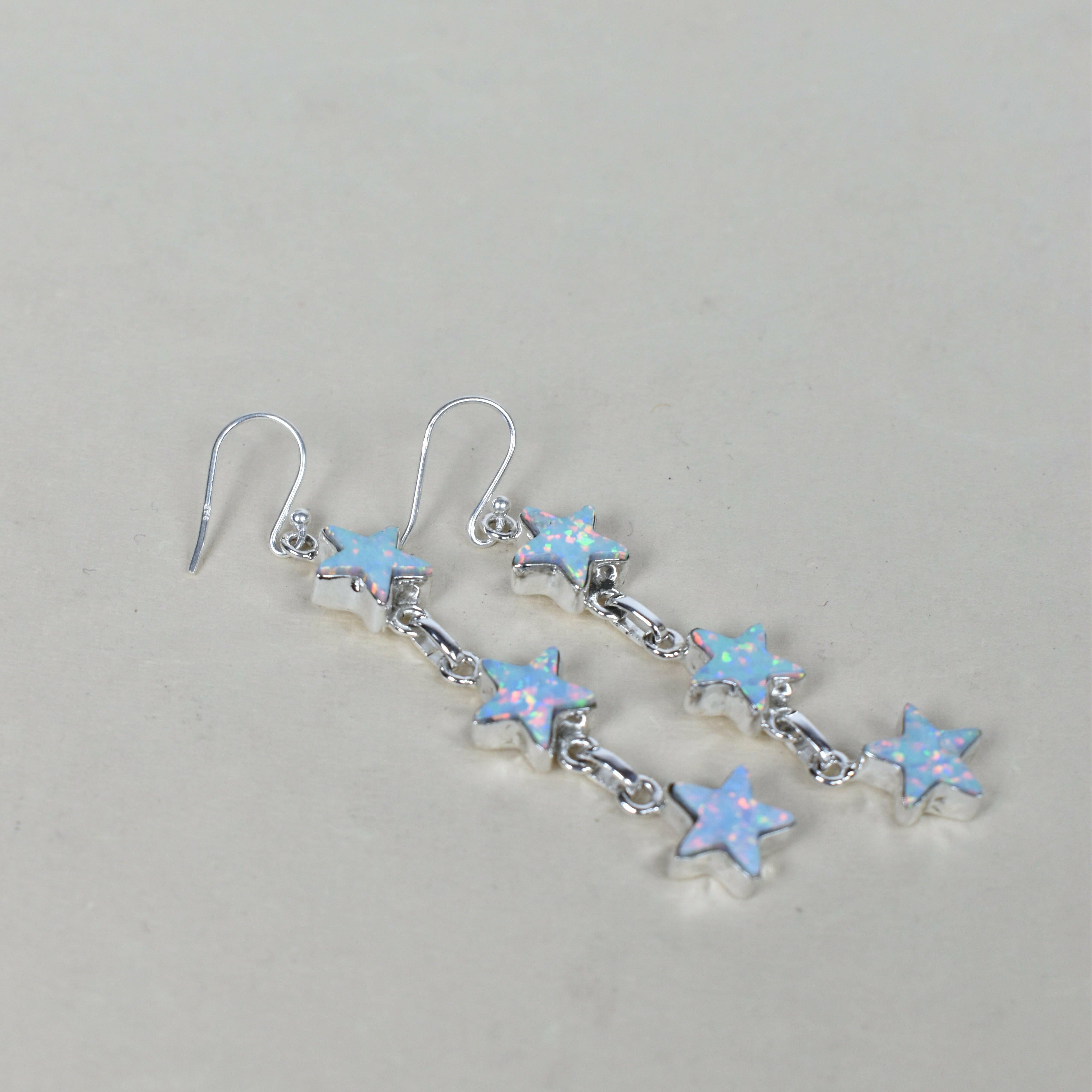 3 Star General Sterling Silver Earrings-Drop Earrings-Krush Kandy, Women's Online Fashion Boutique Located in Phoenix, Arizona (Scottsdale Area)
