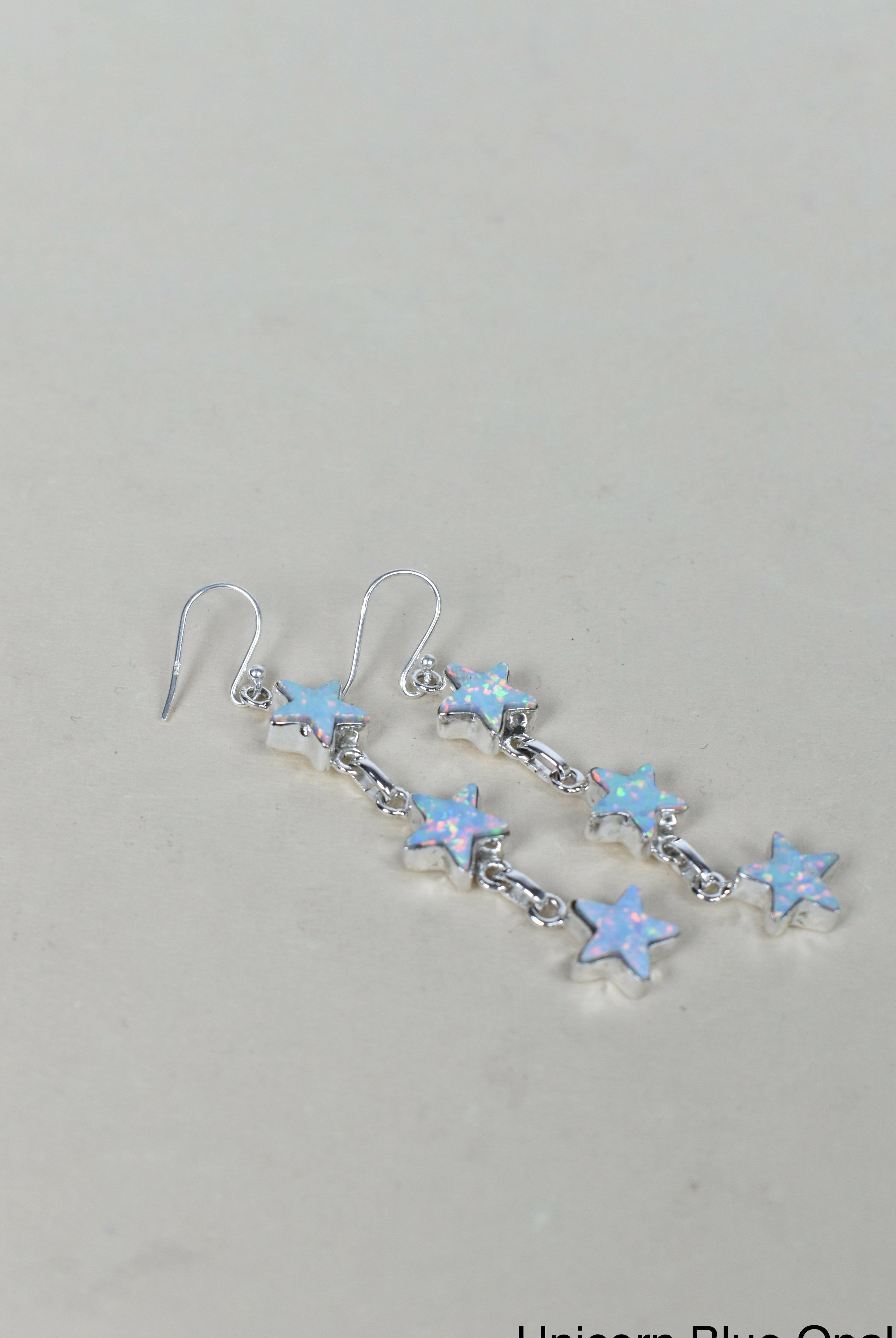 3 Star General Sterling Silver Earrings-Drop Earrings-Krush Kandy, Women's Online Fashion Boutique Located in Phoenix, Arizona (Scottsdale Area)