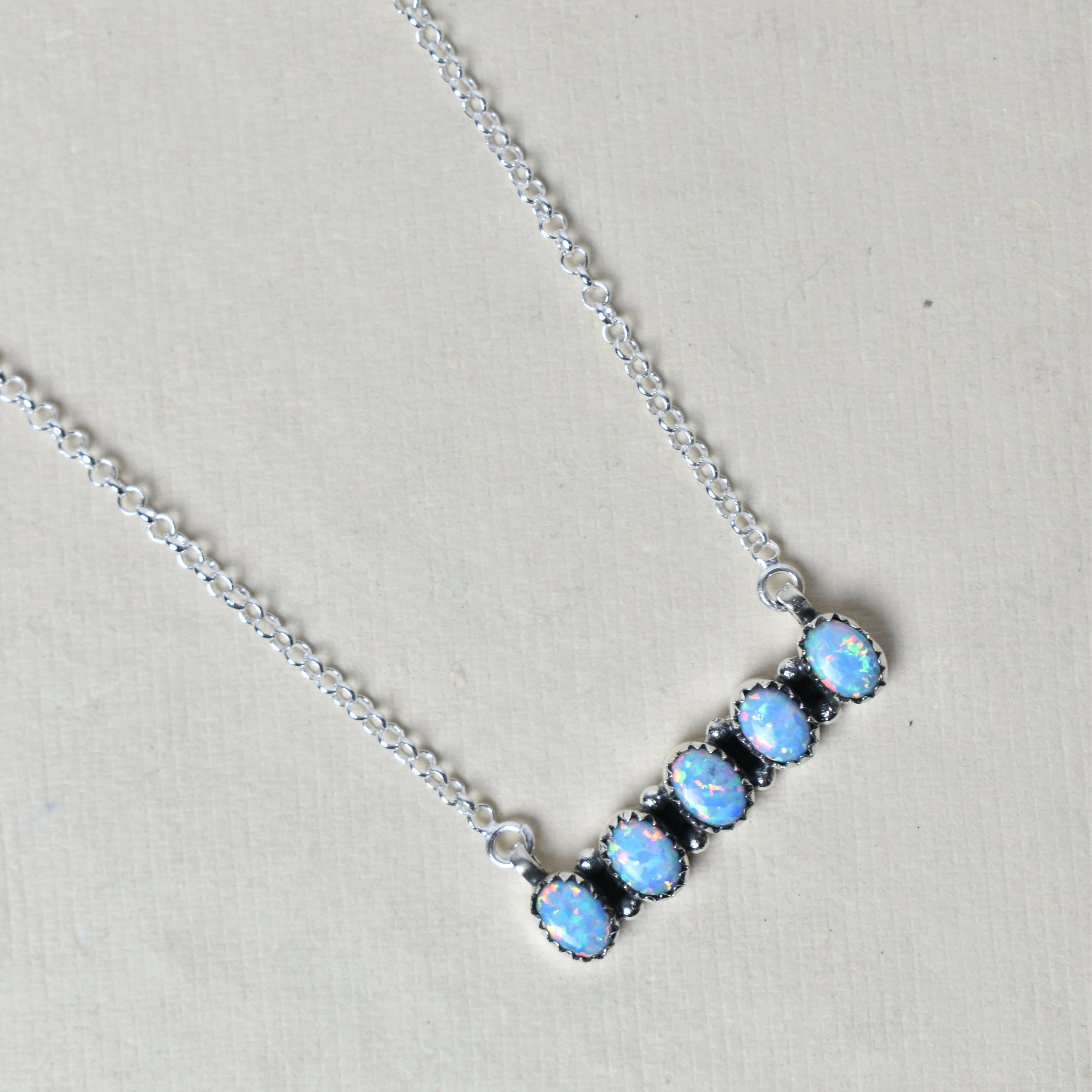 Quintabulous Sterling Silver Necklace-Bar Necklaces-Krush Kandy, Women's Online Fashion Boutique Located in Phoenix, Arizona (Scottsdale Area)