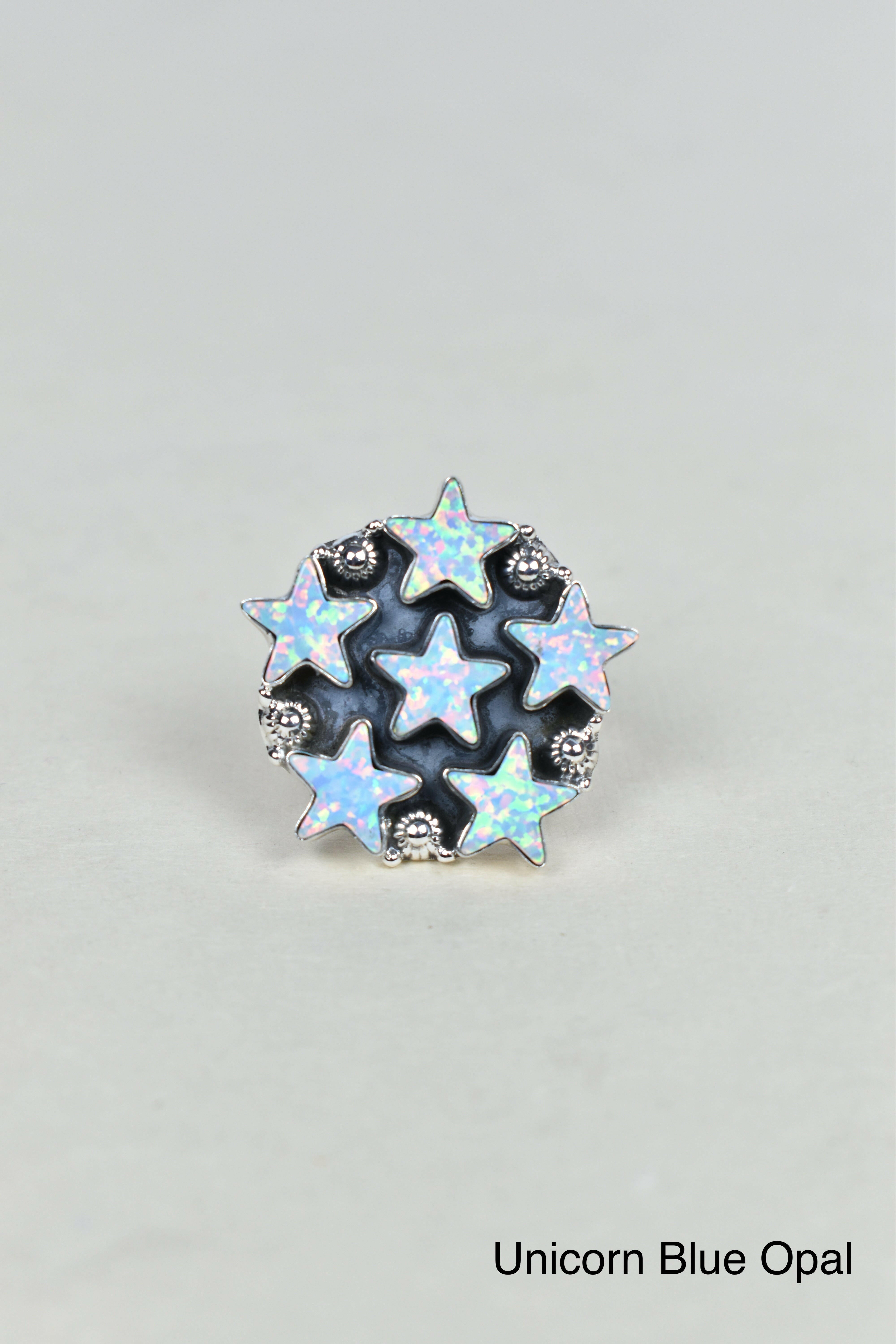 5 Star General Sterling Silver Ring-Cluster Rings-Krush Kandy, Women's Online Fashion Boutique Located in Phoenix, Arizona (Scottsdale Area)