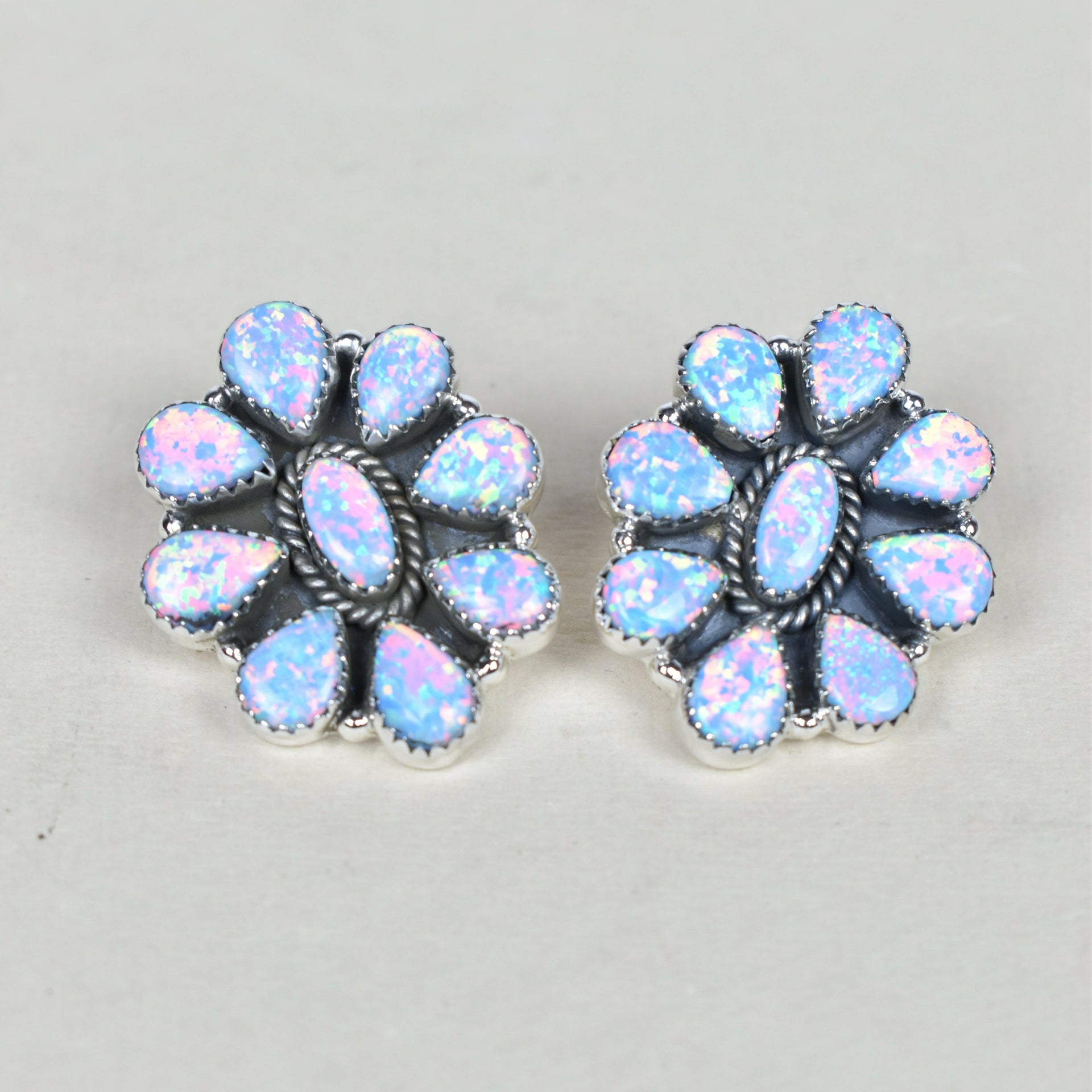 Stone Blossom Sterling Silver Earrings-Stud Earrings-Krush Kandy, Women's Online Fashion Boutique Located in Phoenix, Arizona (Scottsdale Area)