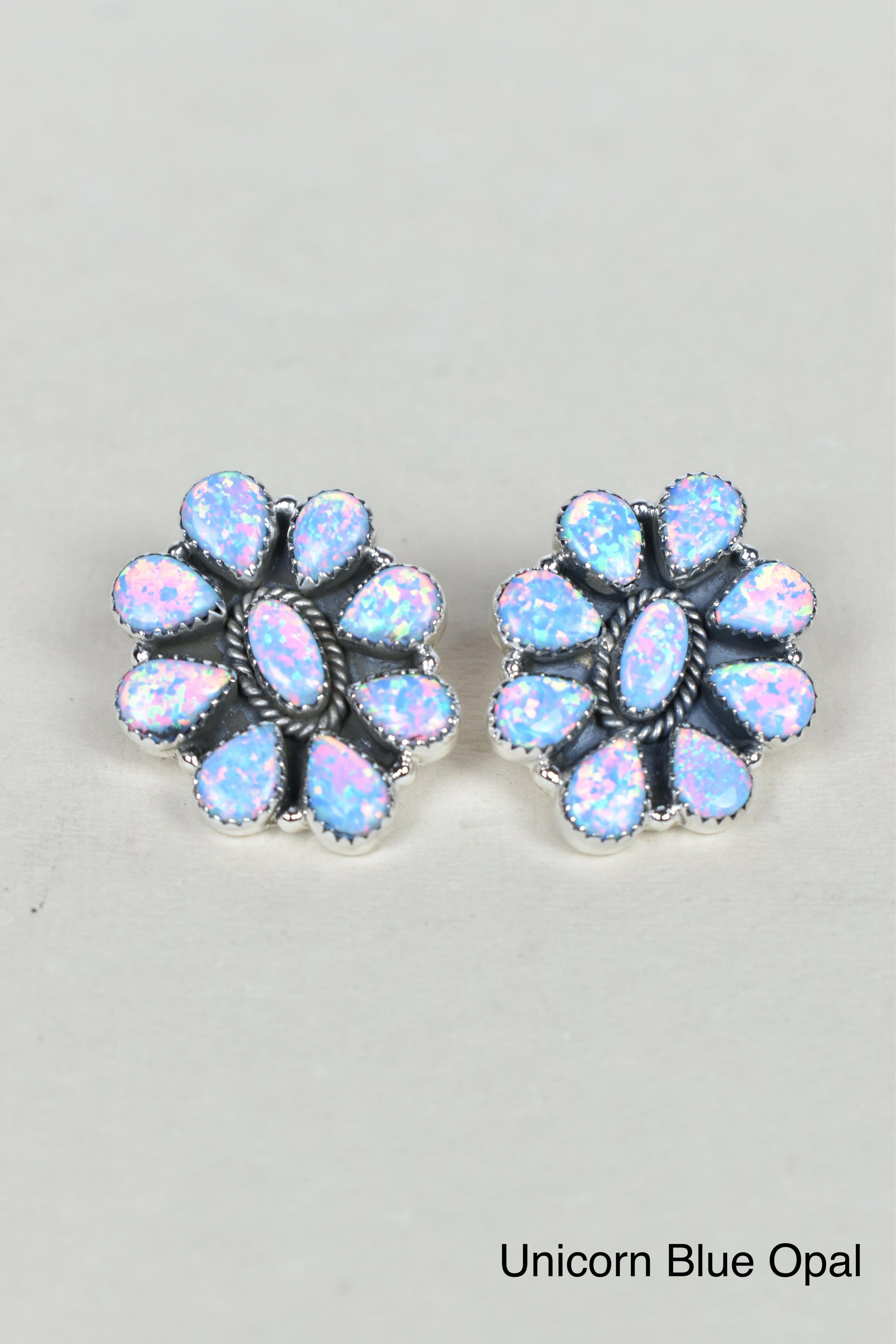 Stone Blossom Sterling Silver Earrings-Stud Earrings-Krush Kandy, Women's Online Fashion Boutique Located in Phoenix, Arizona (Scottsdale Area)