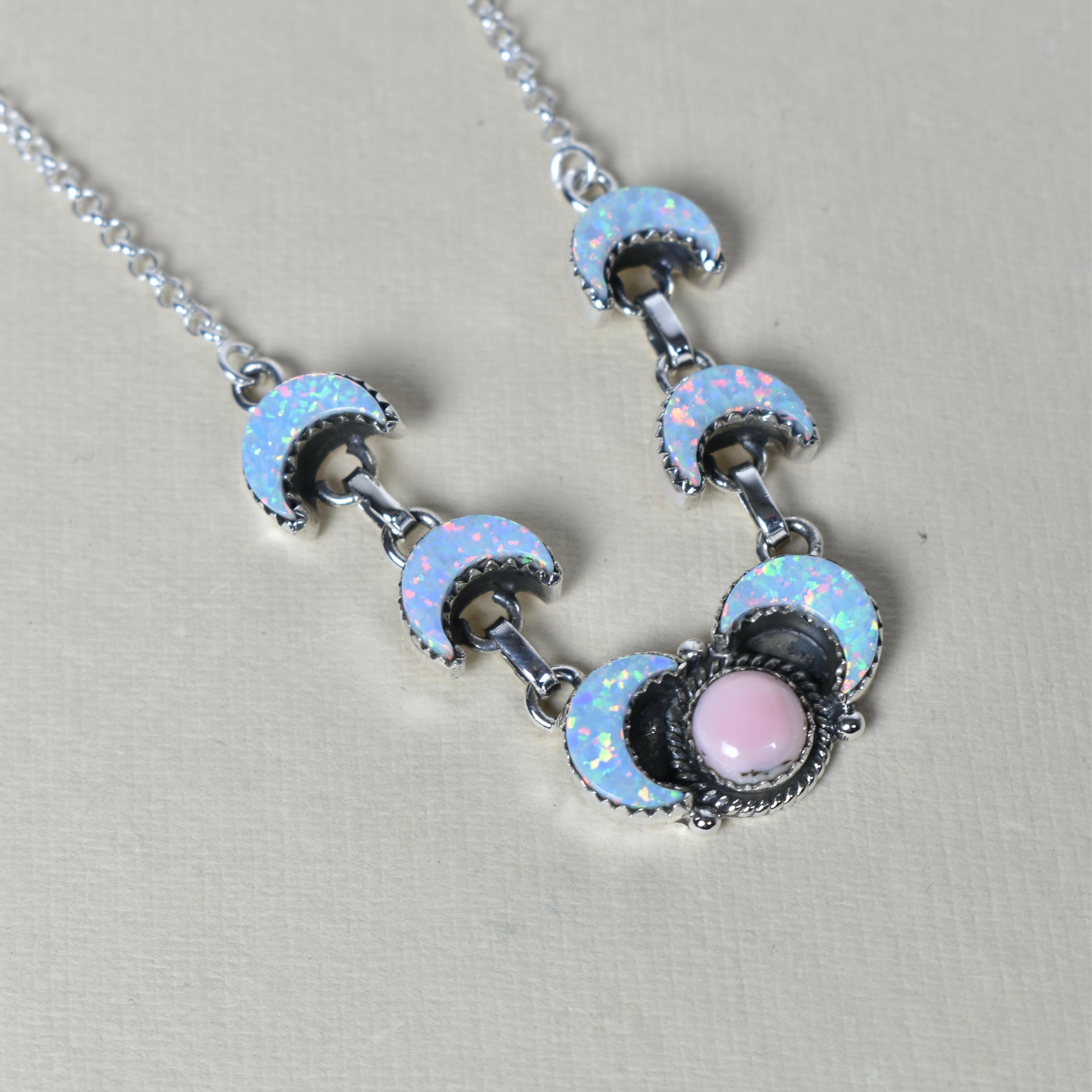 Lunar Crescent Necklace-Chain Necklaces-Krush Kandy, Women's Online Fashion Boutique Located in Phoenix, Arizona (Scottsdale Area)