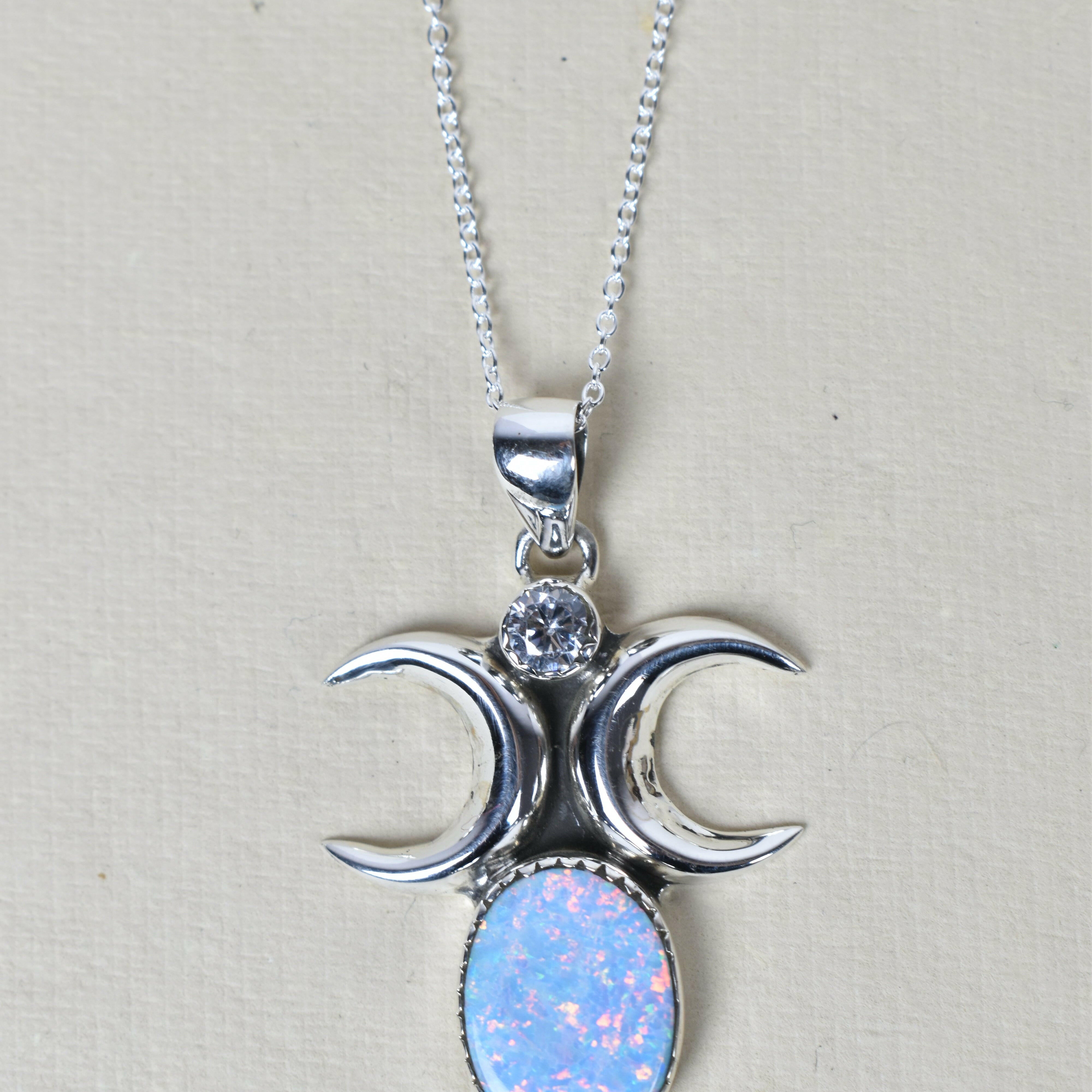 Dual Crescent Moon Celestial Necklace-Chain Necklaces-Krush Kandy, Women's Online Fashion Boutique Located in Phoenix, Arizona (Scottsdale Area)