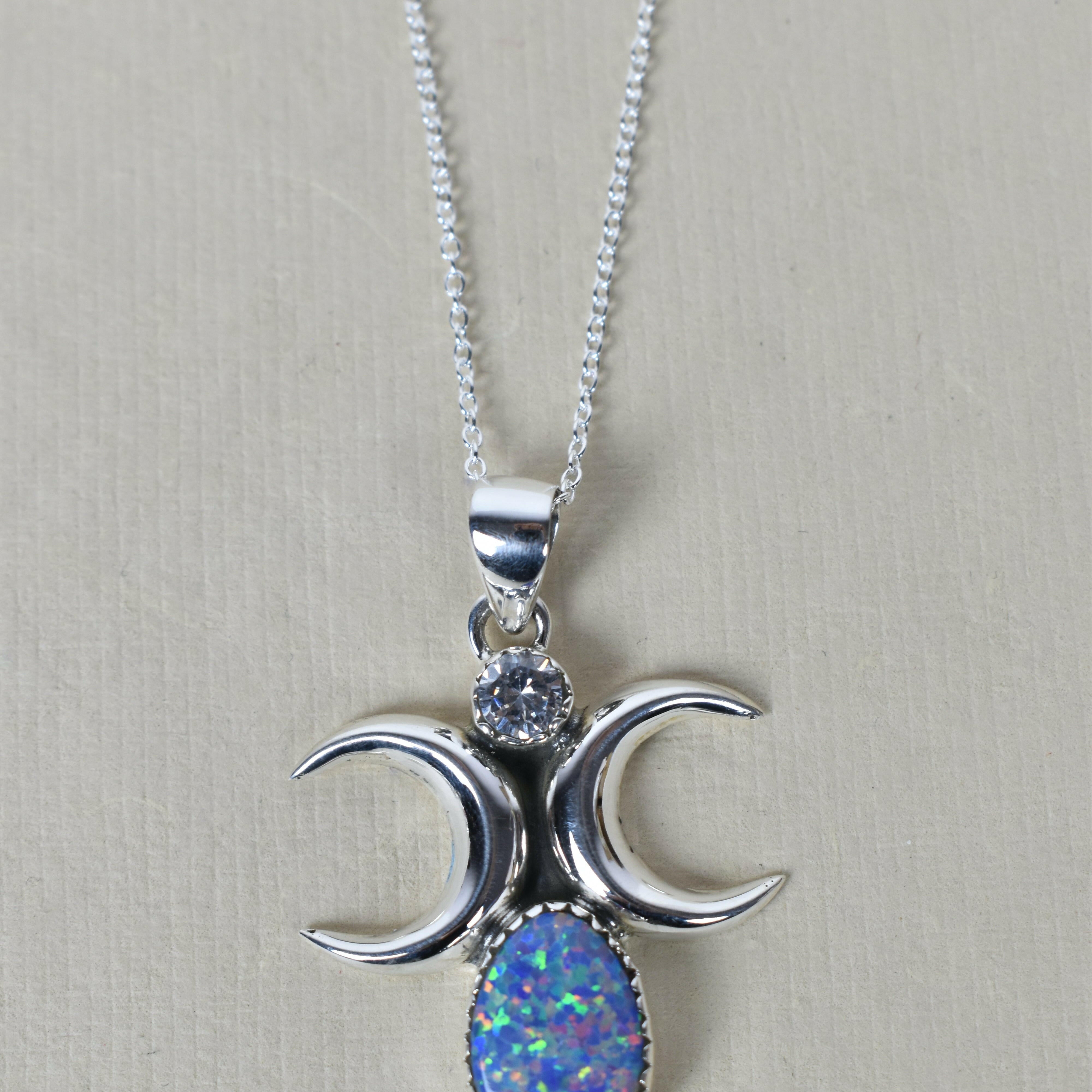 Dual Crescent Moon Celestial Necklace-Chain Necklaces-Krush Kandy, Women's Online Fashion Boutique Located in Phoenix, Arizona (Scottsdale Area)