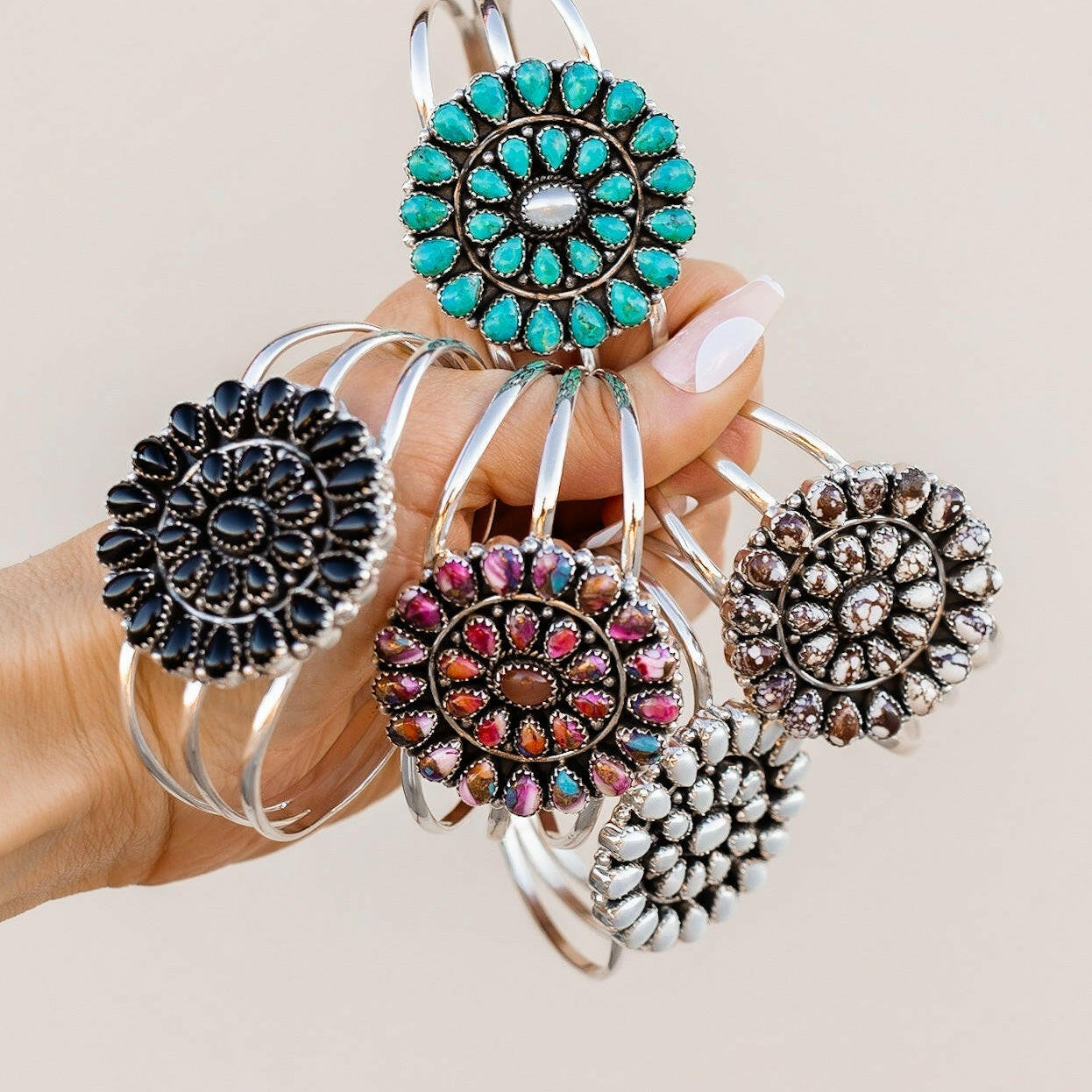 Wild Sage Concho Stone Bracelet-Beaded Bracelets-Krush Kandy, Women's Online Fashion Boutique Located in Phoenix, Arizona (Scottsdale Area)