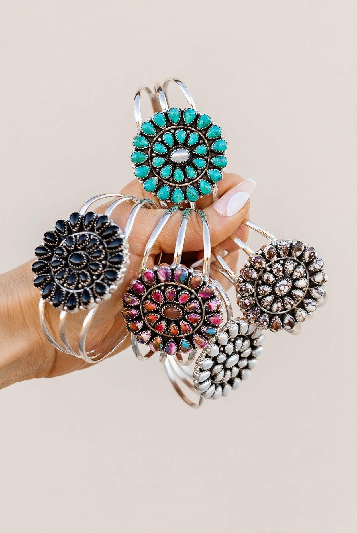 Wild Sage Concho Stone Bracelet-Beaded Bracelets-Krush Kandy, Women's Online Fashion Boutique Located in Phoenix, Arizona (Scottsdale Area)