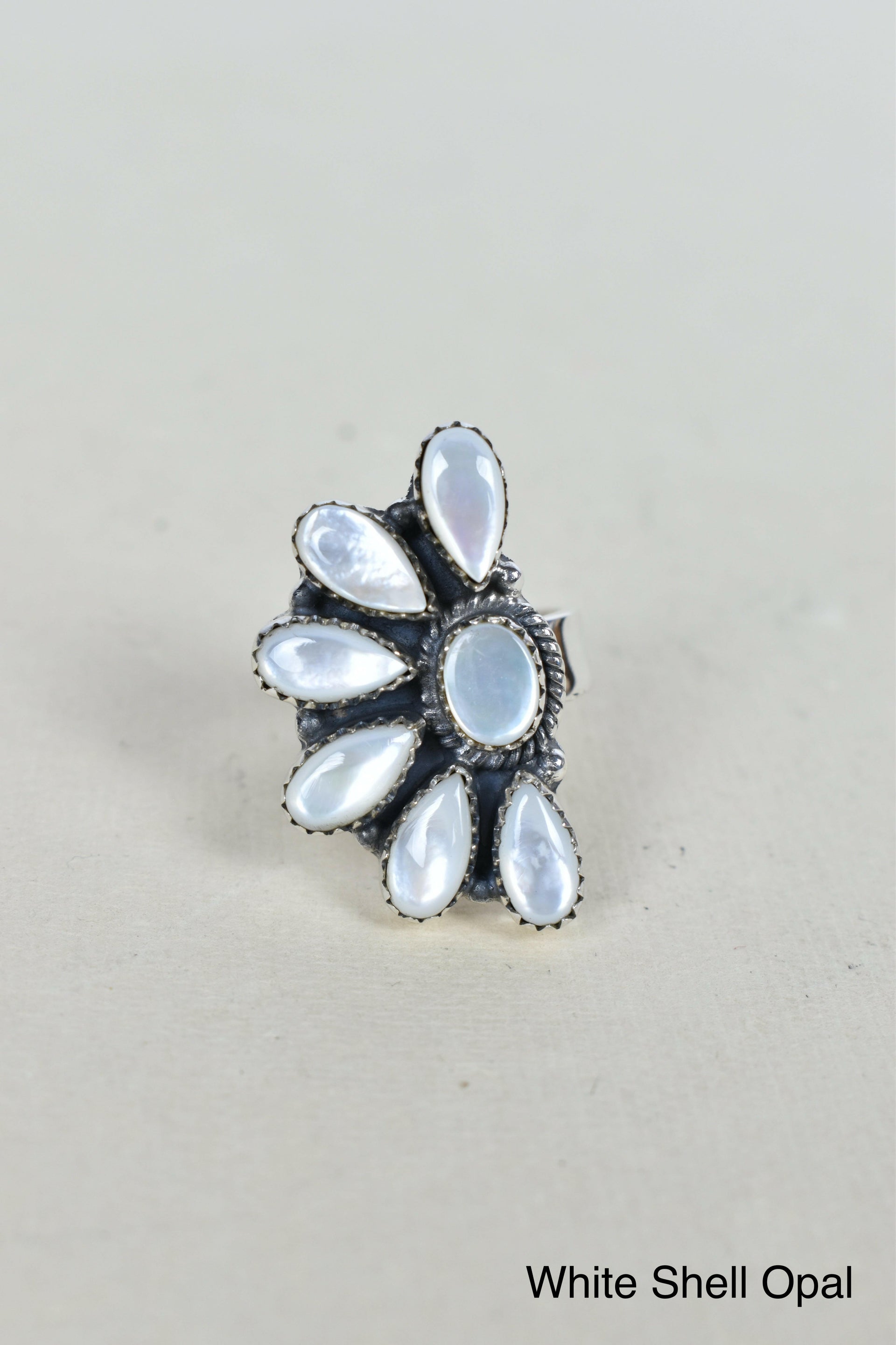 Lazy Daisy Sterling Jeweled Half Ring-Cluster Rings-Krush Kandy, Women's Online Fashion Boutique Located in Phoenix, Arizona (Scottsdale Area)