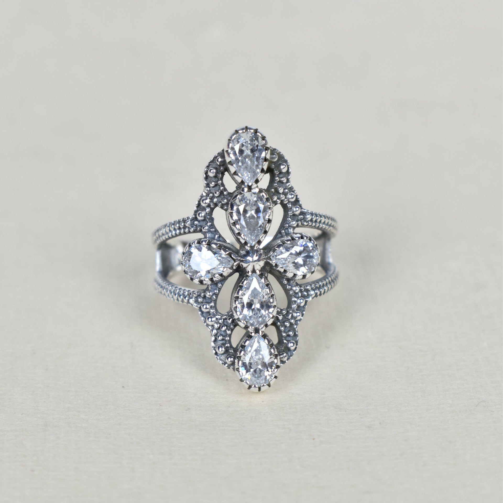 Victoria Sterling Silver Stone Crawler Ring-Crawler Rings-Krush Kandy, Women's Online Fashion Boutique Located in Phoenix, Arizona (Scottsdale Area)