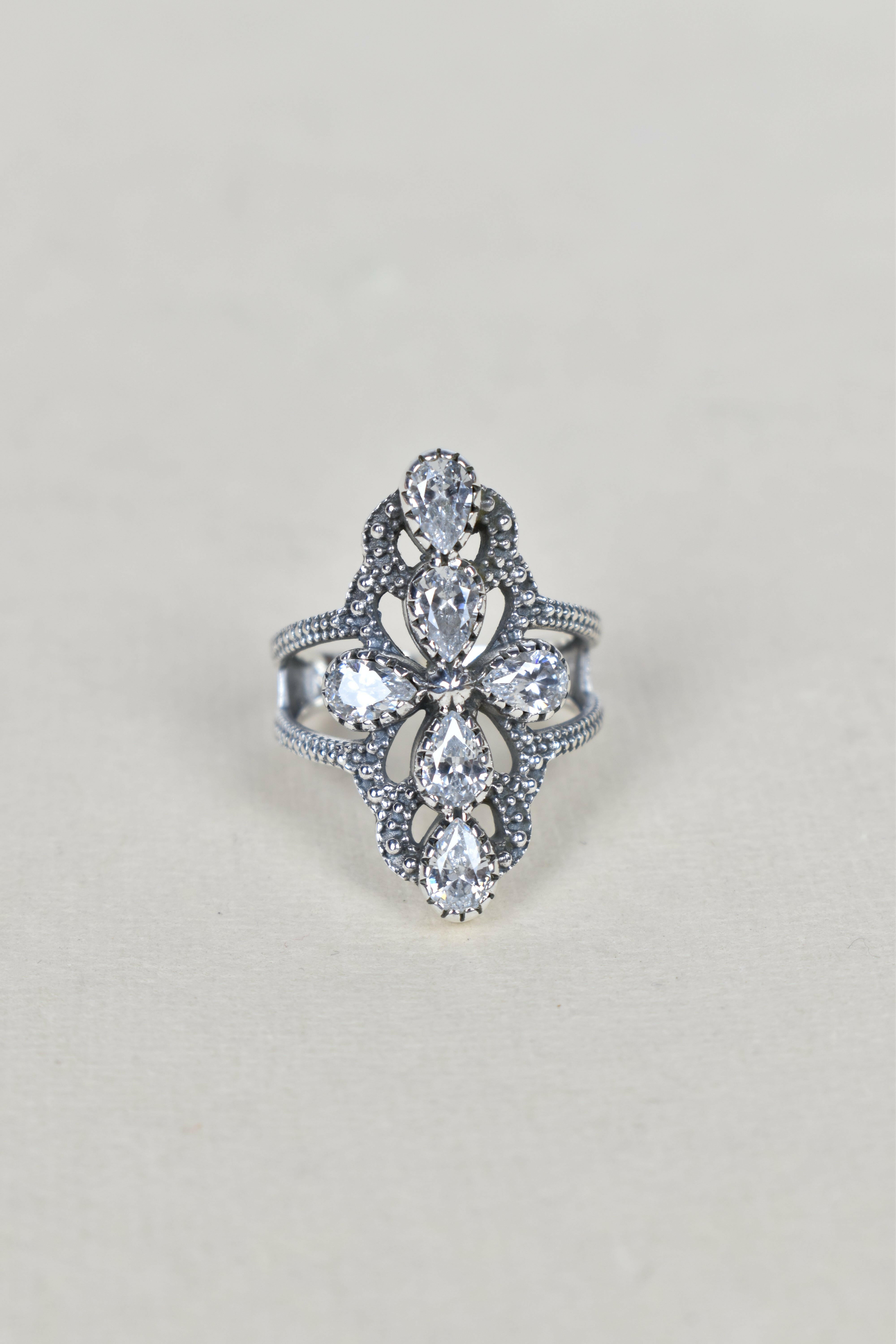 Victoria Sterling Silver Stone Crawler Ring-Crawler Rings-Krush Kandy, Women's Online Fashion Boutique Located in Phoenix, Arizona (Scottsdale Area)