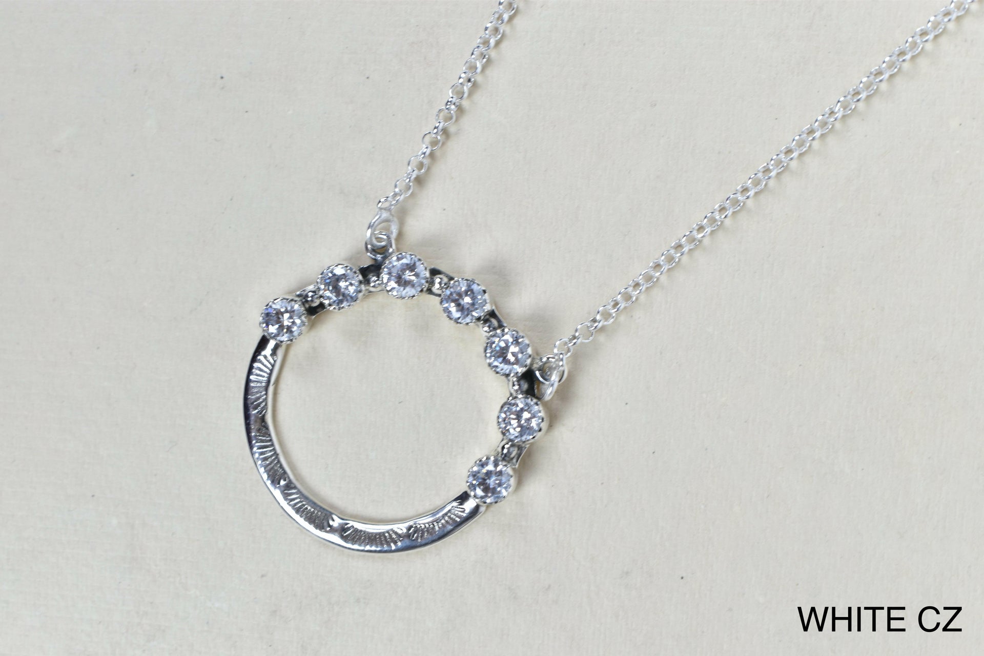 Luna's Crescent Gemstone Necklace-Pendant Necklaces-Krush Kandy, Women's Online Fashion Boutique Located in Phoenix, Arizona (Scottsdale Area)